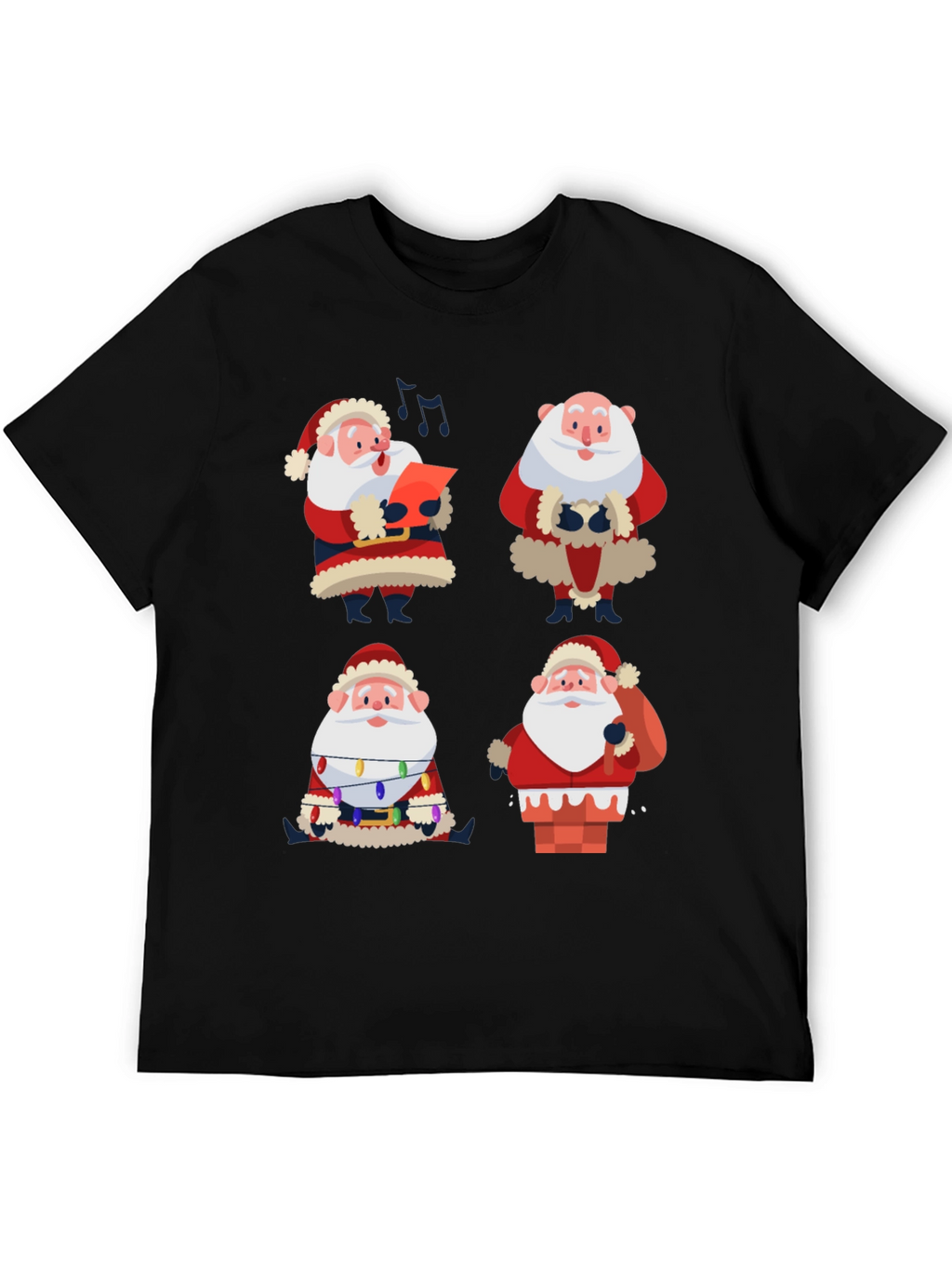 Camiseta Navideña con Diseño de Santa Claus