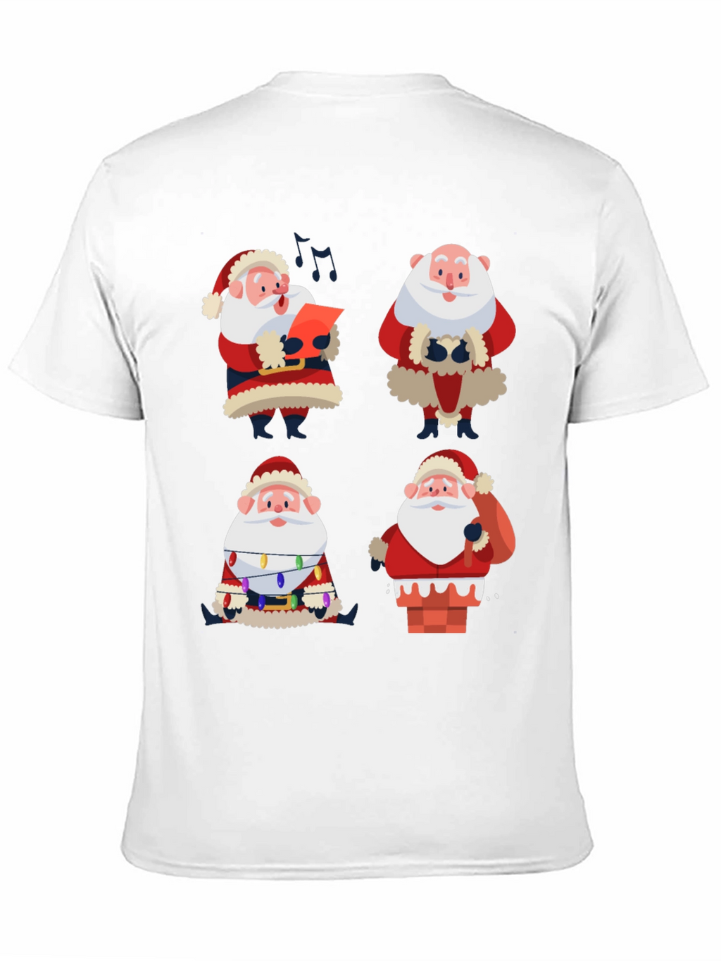 Camiseta Navideña con Diseño de Santa Claus