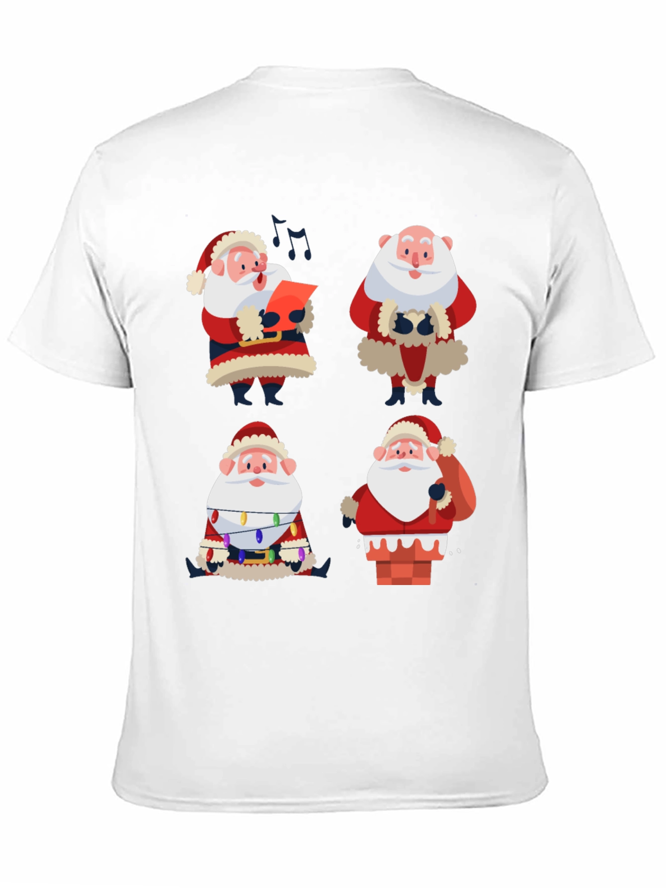 Camiseta Navideña con Diseño de Santa Claus