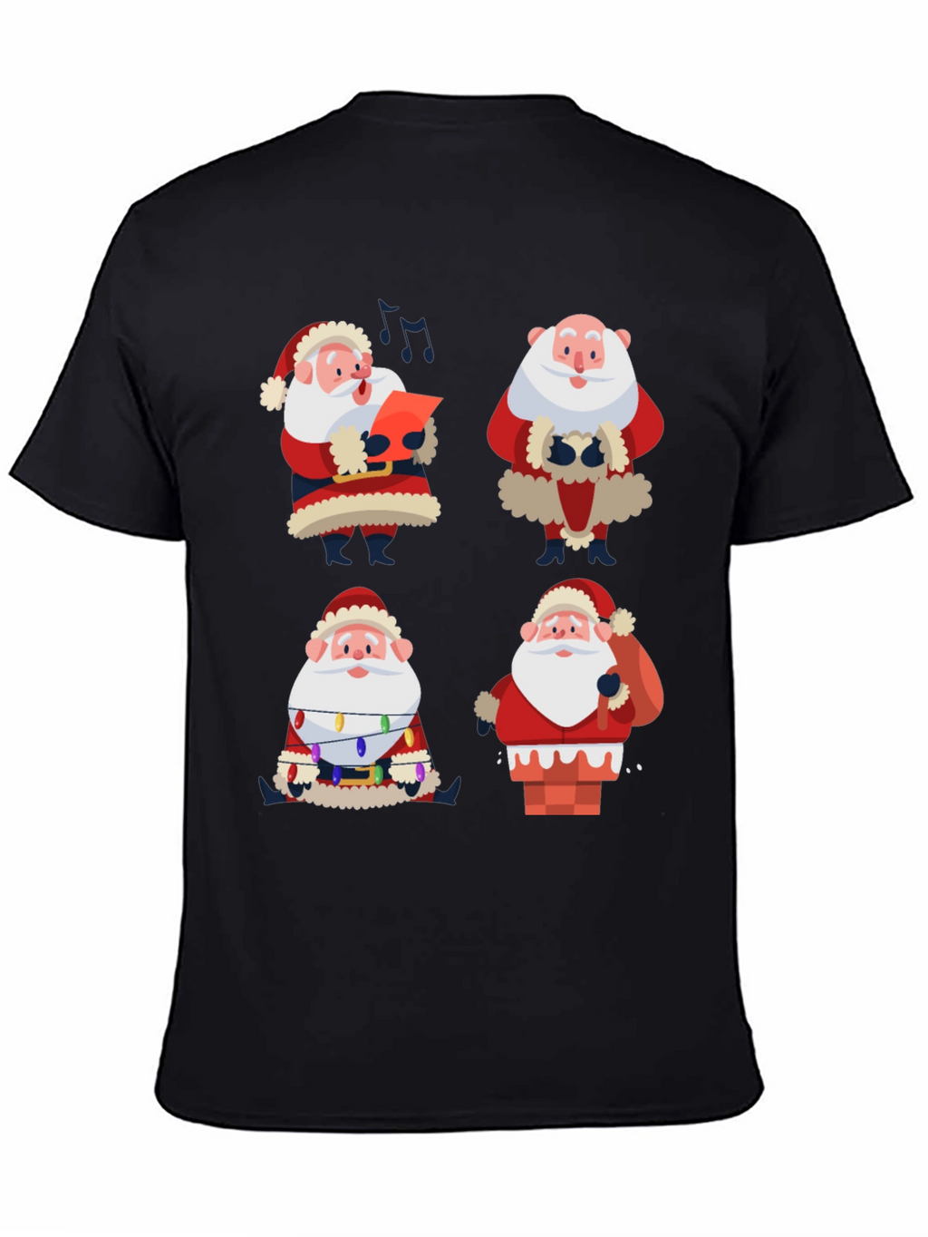 Camiseta Navideña con Diseño de Santa Claus