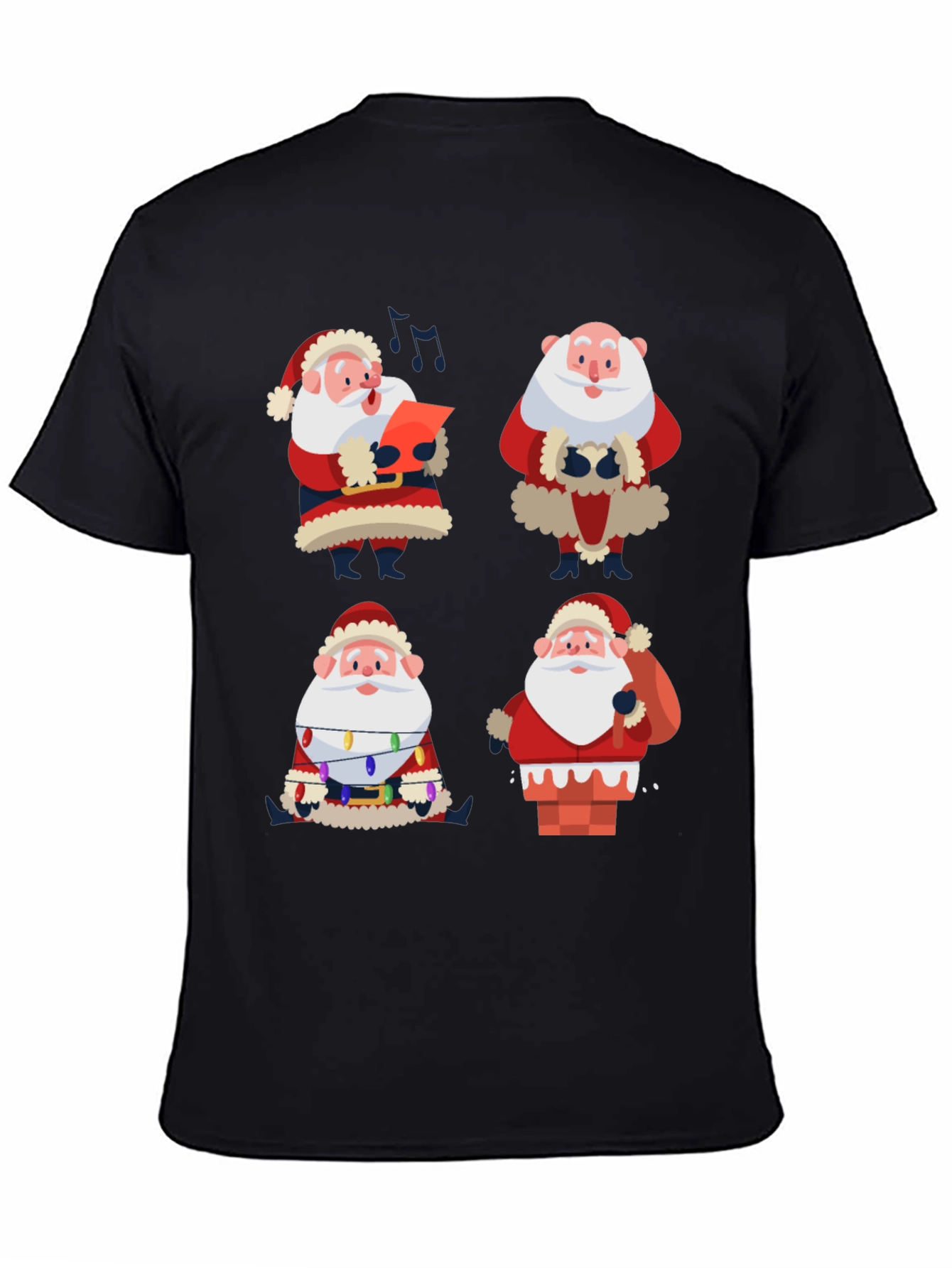 Camiseta Navideña con Diseño de Santa Claus