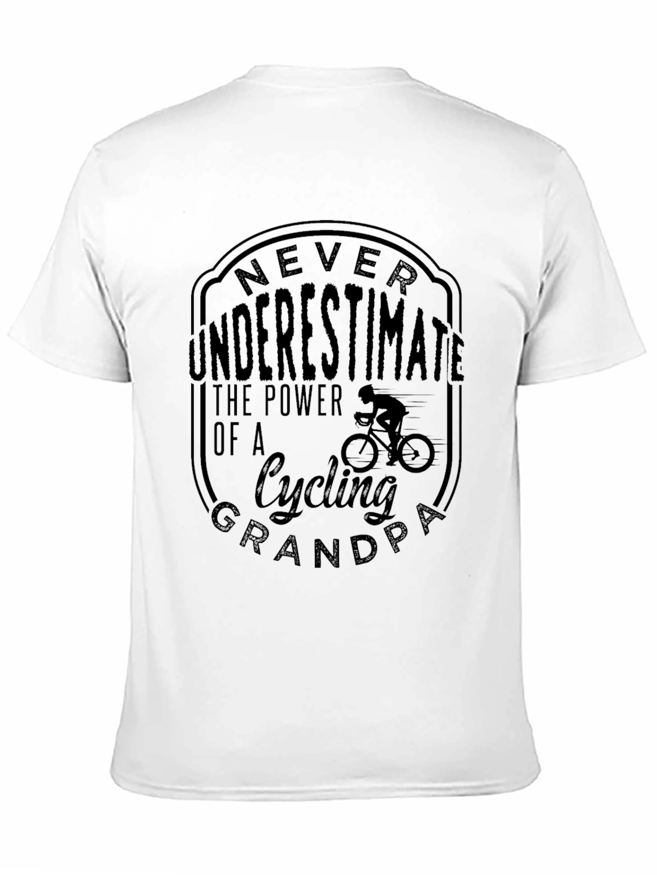 Camiseta Negra Ciclista Abuelo Poderoso