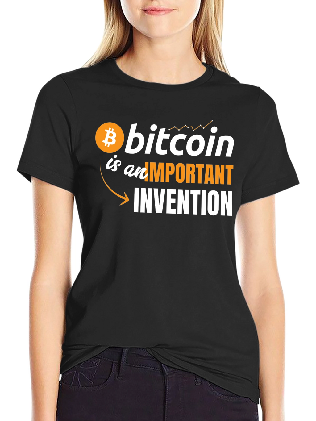 Camiseta Bitcoin: Invención Importante Estilo Moderno