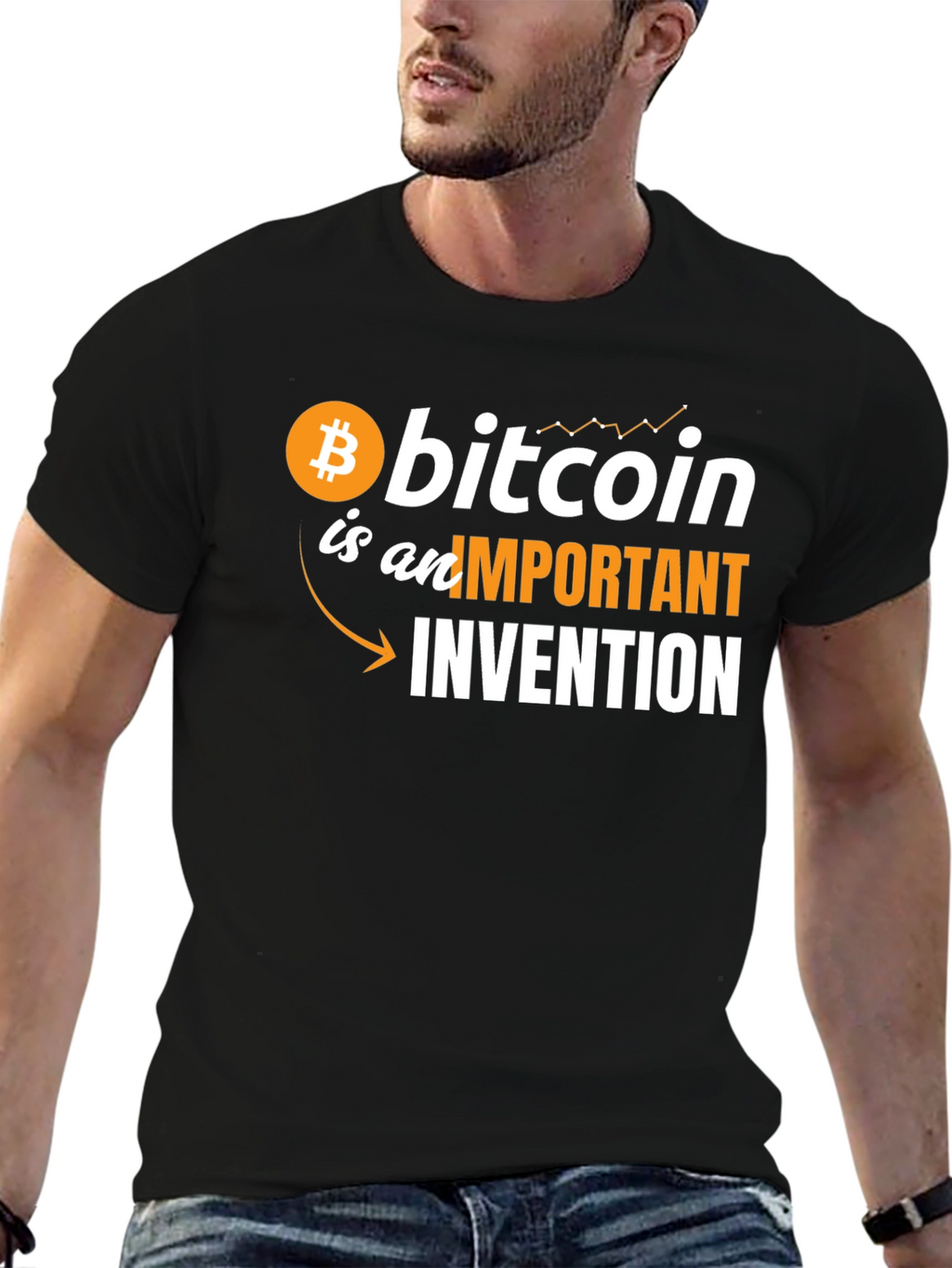 Camiseta Bitcoin: Invención Importante Estilo Moderno