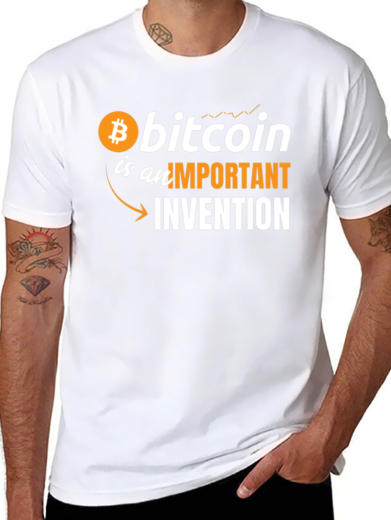 Camiseta Bitcoin: Invención Importante Estilo Moderno