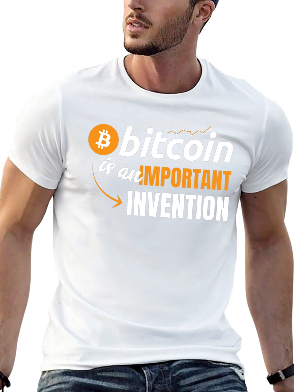 Camiseta Bitcoin: Invención Importante Estilo Moderno