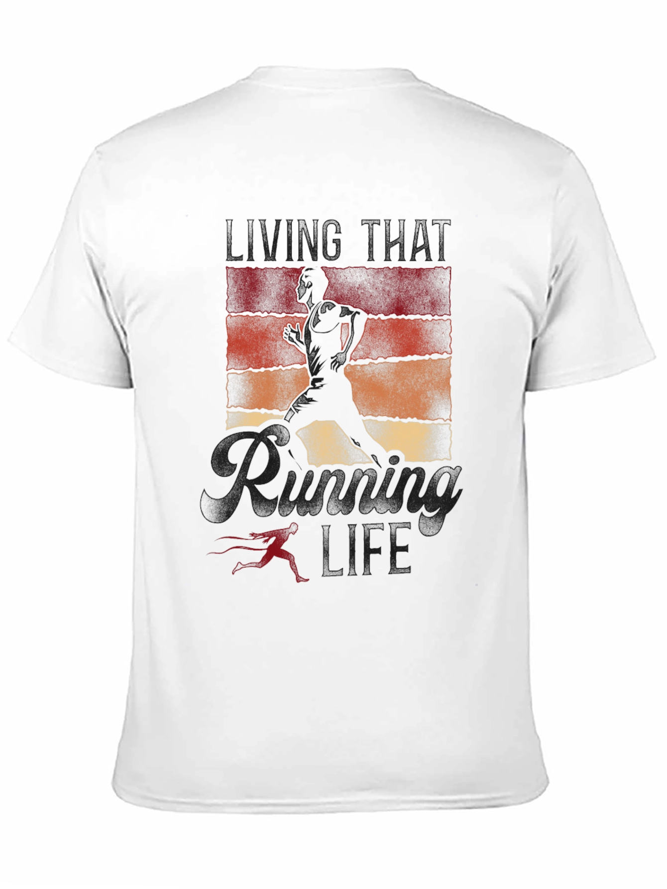 Camiseta Negra con Diseño de Corredor Vintage