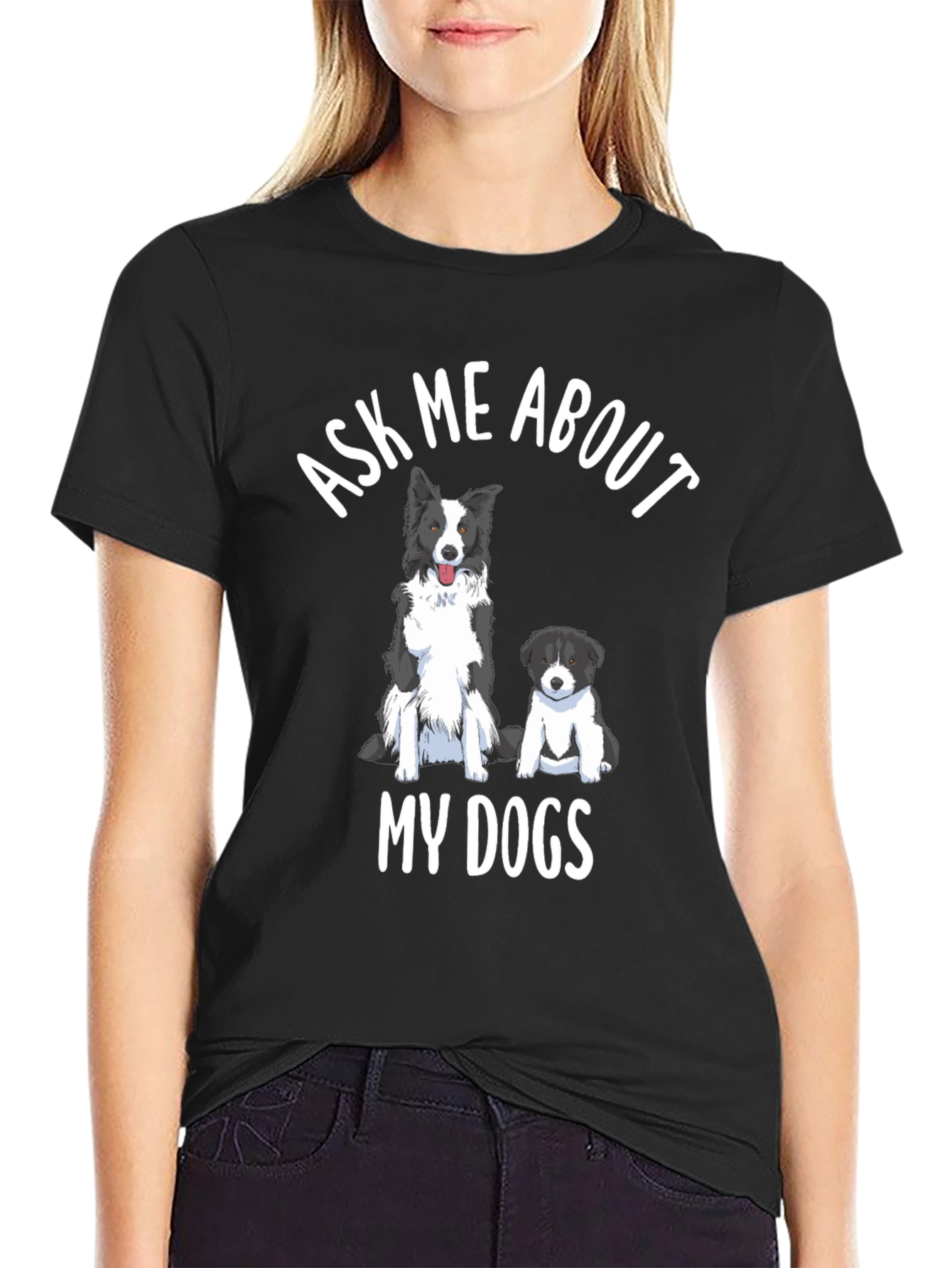 Camiseta Hombre Pregúntame Por Mis Perros Algodón