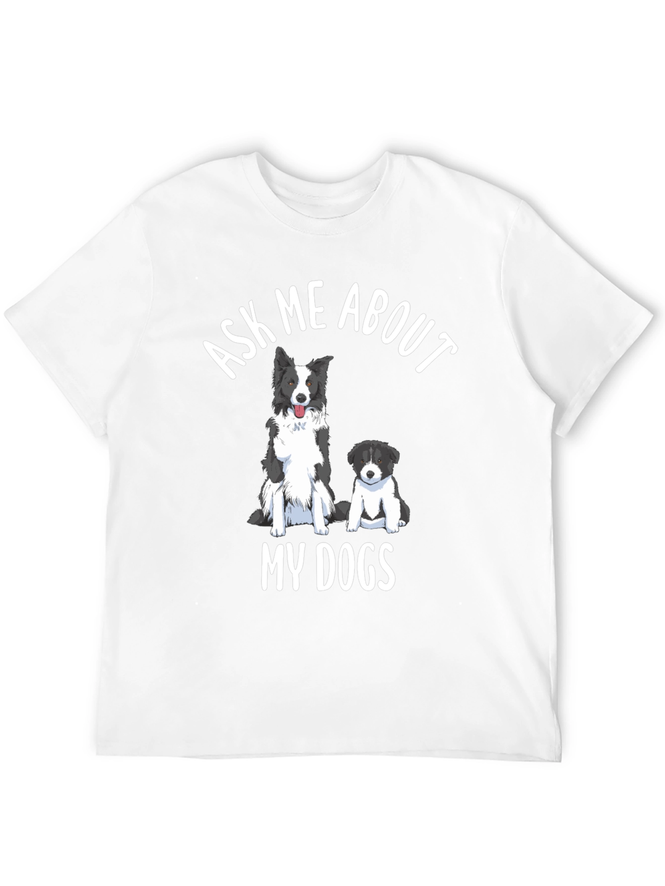 Camiseta Hombre Pregúntame Por Mis Perros Algodón