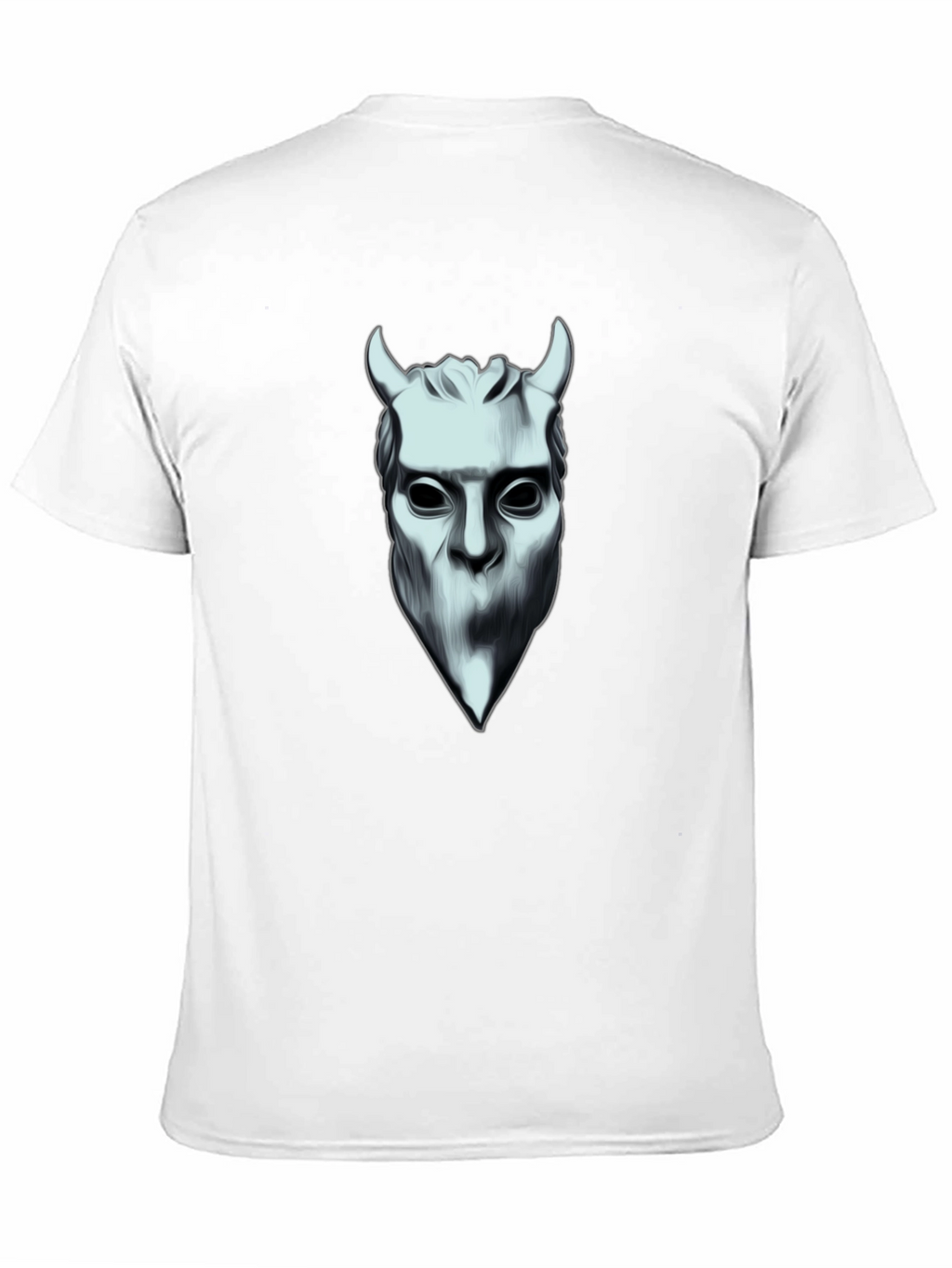 Camiseta Hombre Diseño Diablo Blanco y Negro