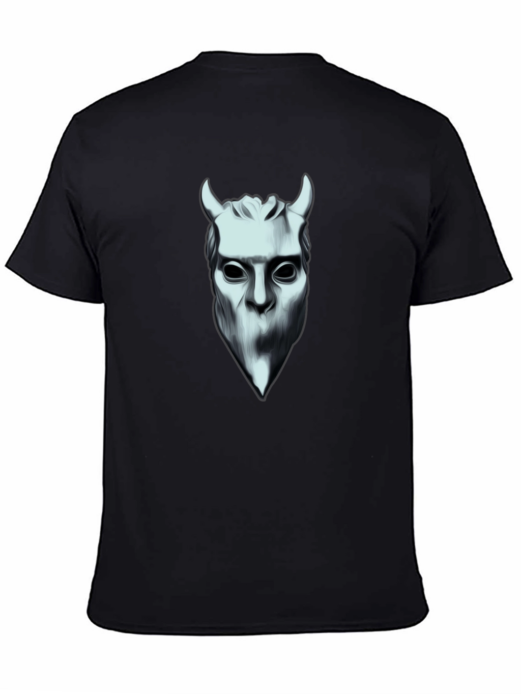 Camiseta Hombre Diseño Diablo Blanco y Negro
