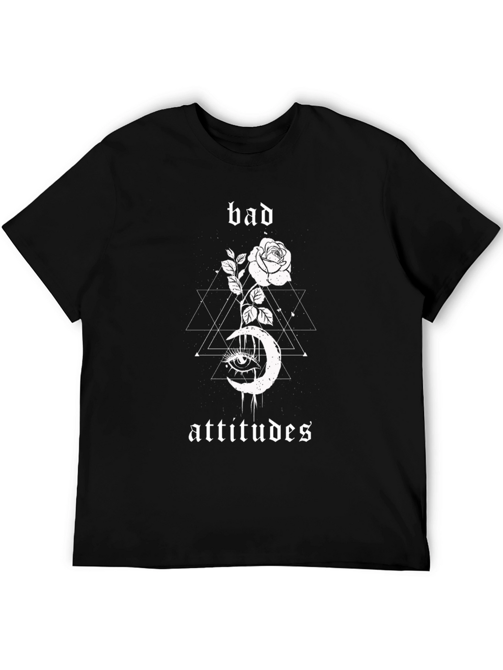 Camiseta Negra Bad Attitudes Diseño Gótico
