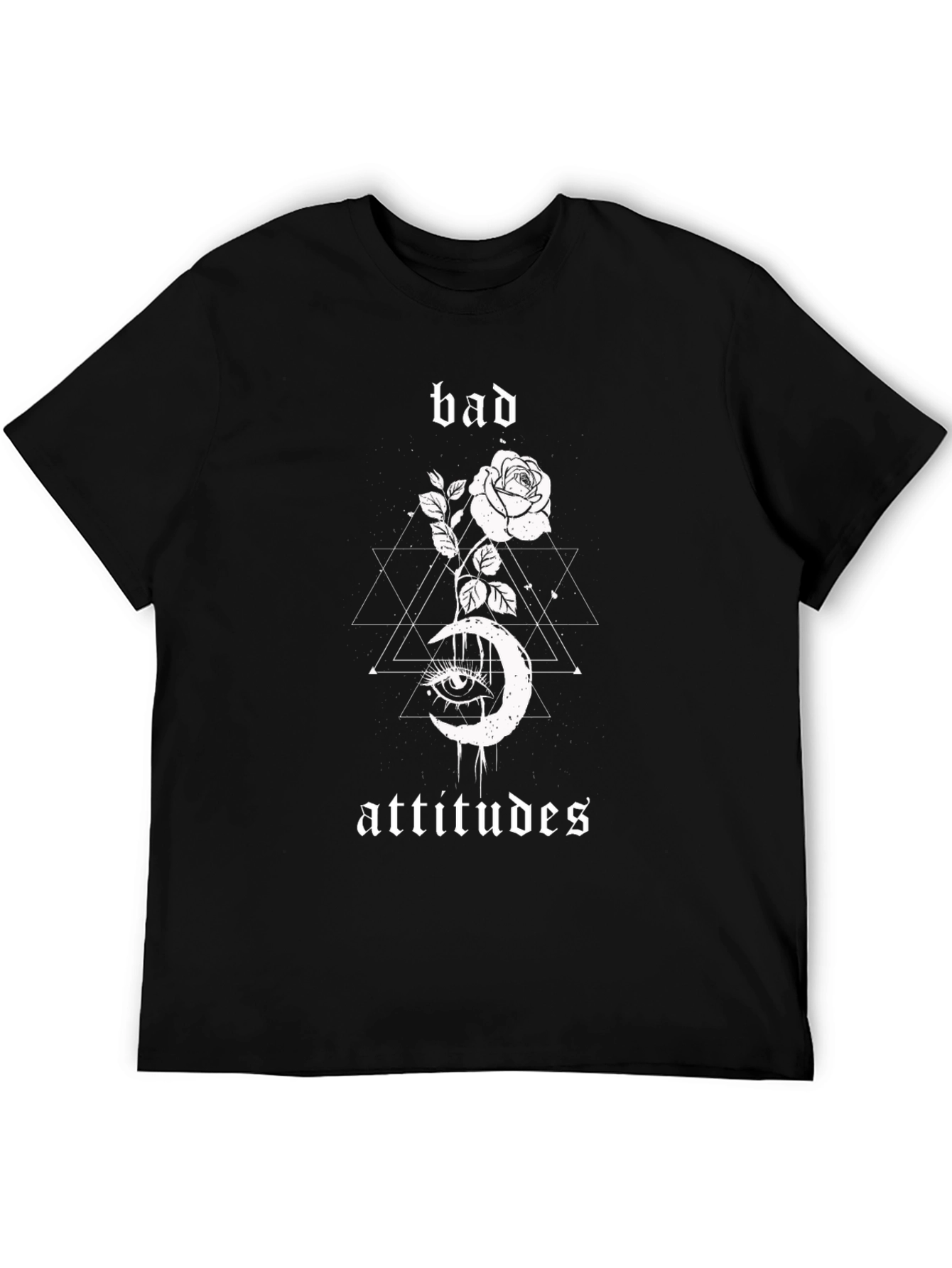 Camiseta Negra Bad Attitudes Diseño Gótico