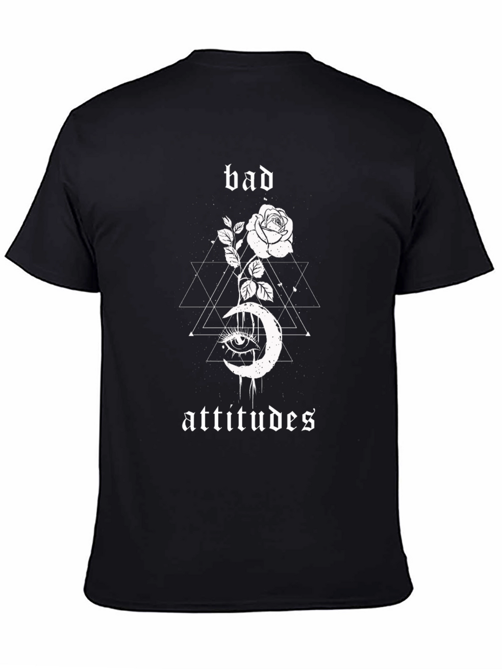 Camiseta Negra Bad Attitudes Diseño Gótico