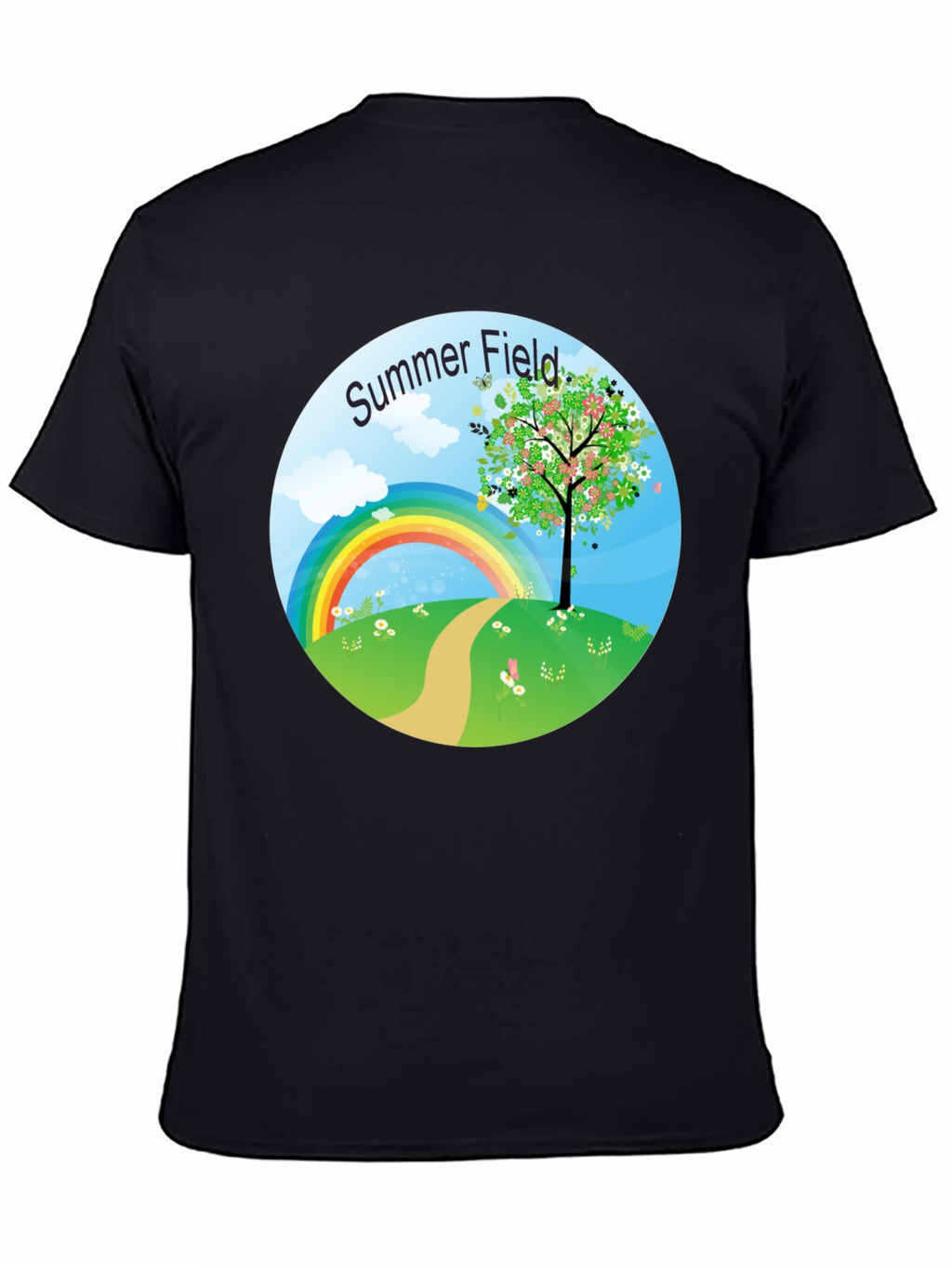 Camiseta Negra Campo de Verano