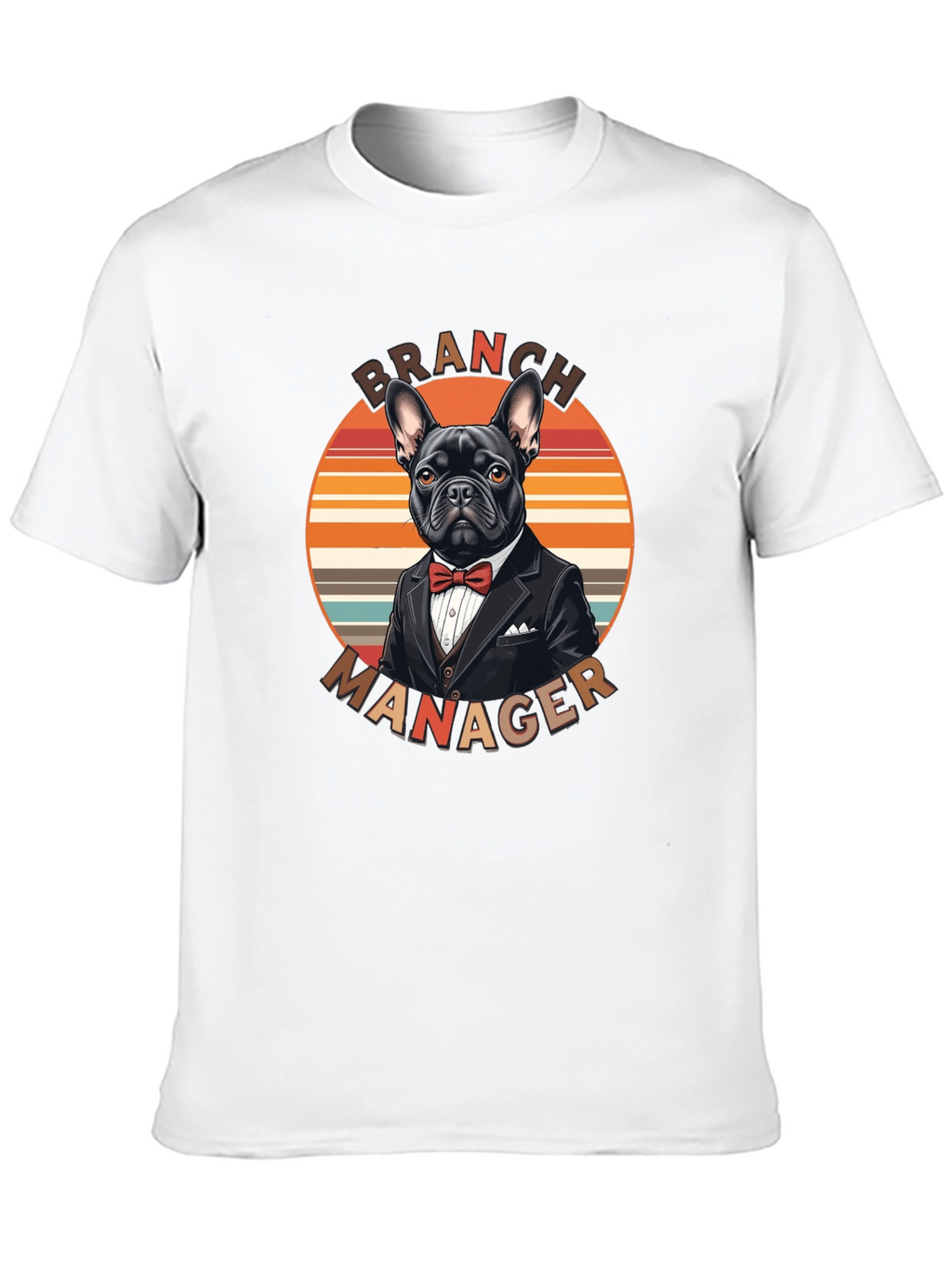 Camiseta Branch Manager Diseño Bulldog Francés Elegante