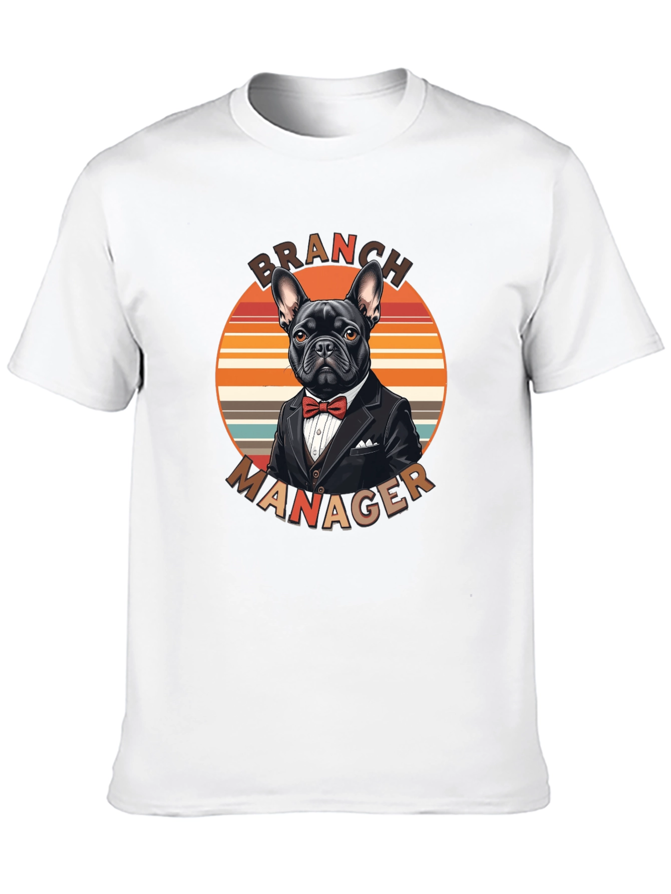 Camiseta Branch Manager Diseño Bulldog Francés Elegante