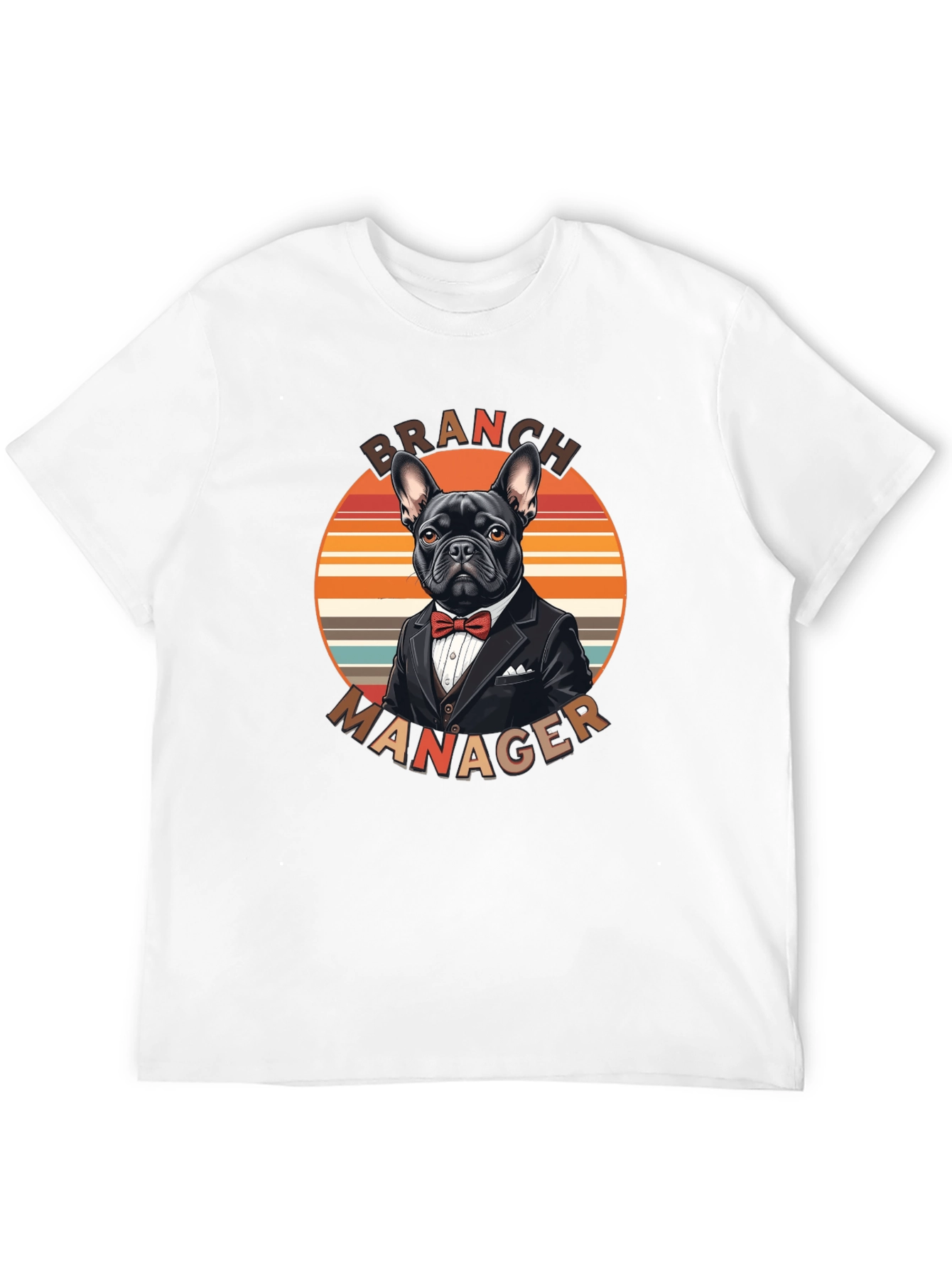 Camiseta Branch Manager Diseño Bulldog Francés Elegante
