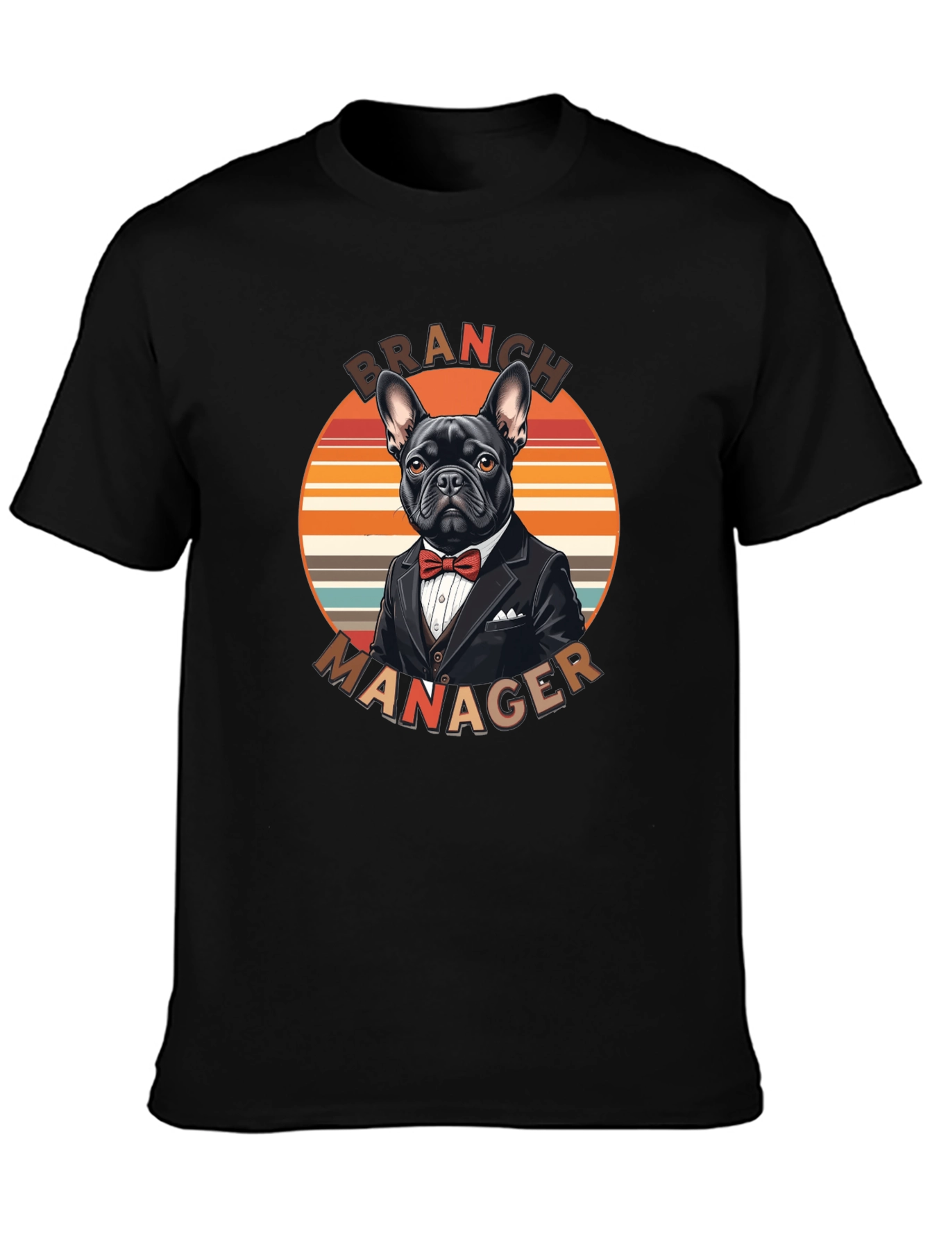Camiseta Branch Manager Diseño Bulldog Francés Elegante