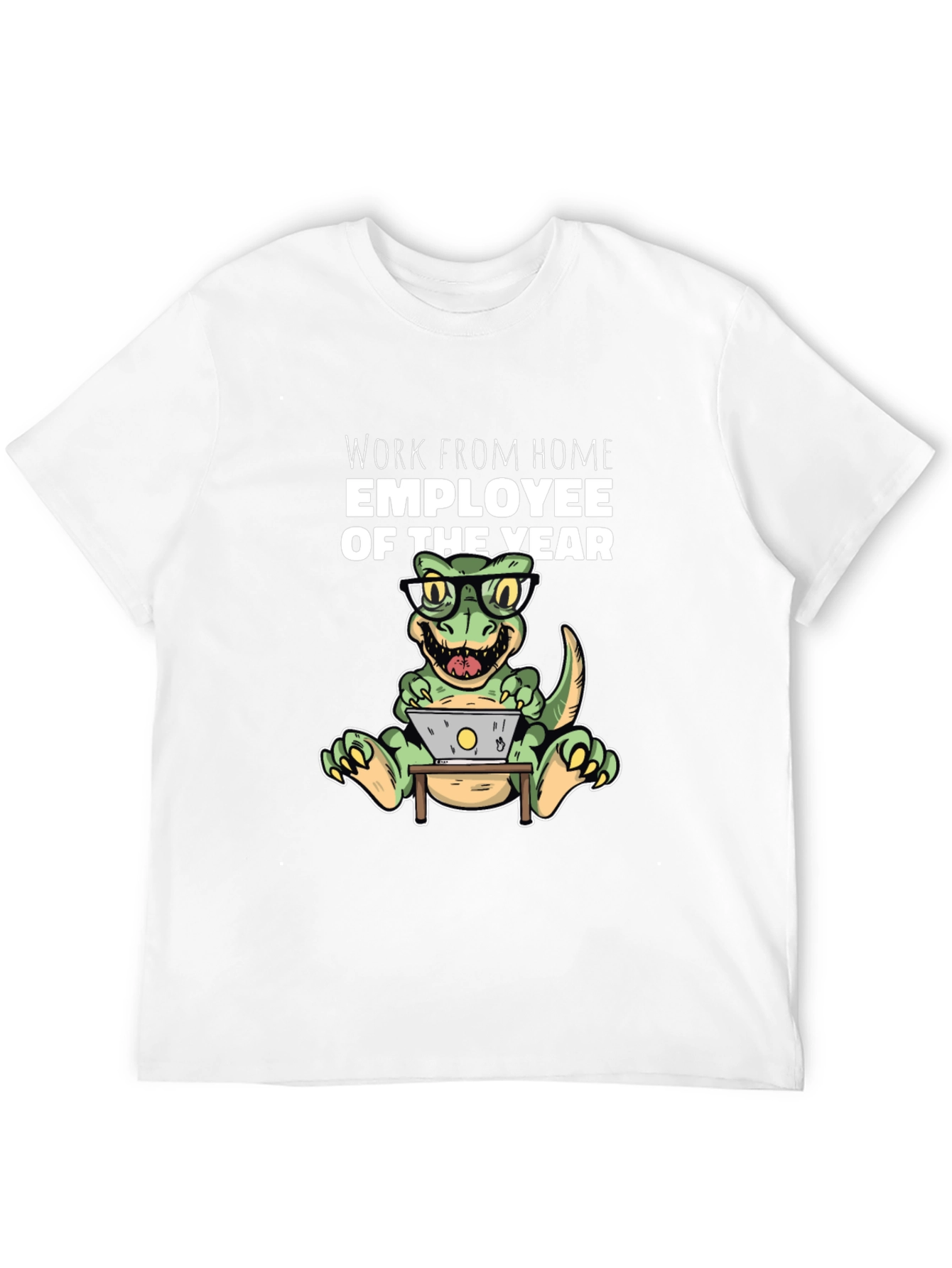 Camiseta Hombre Work From Home Dinosaur