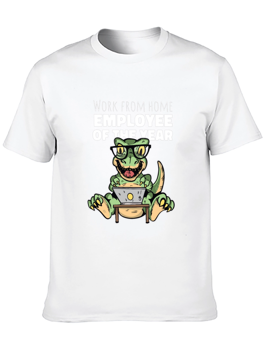 Camiseta Hombre Work From Home Dinosaur