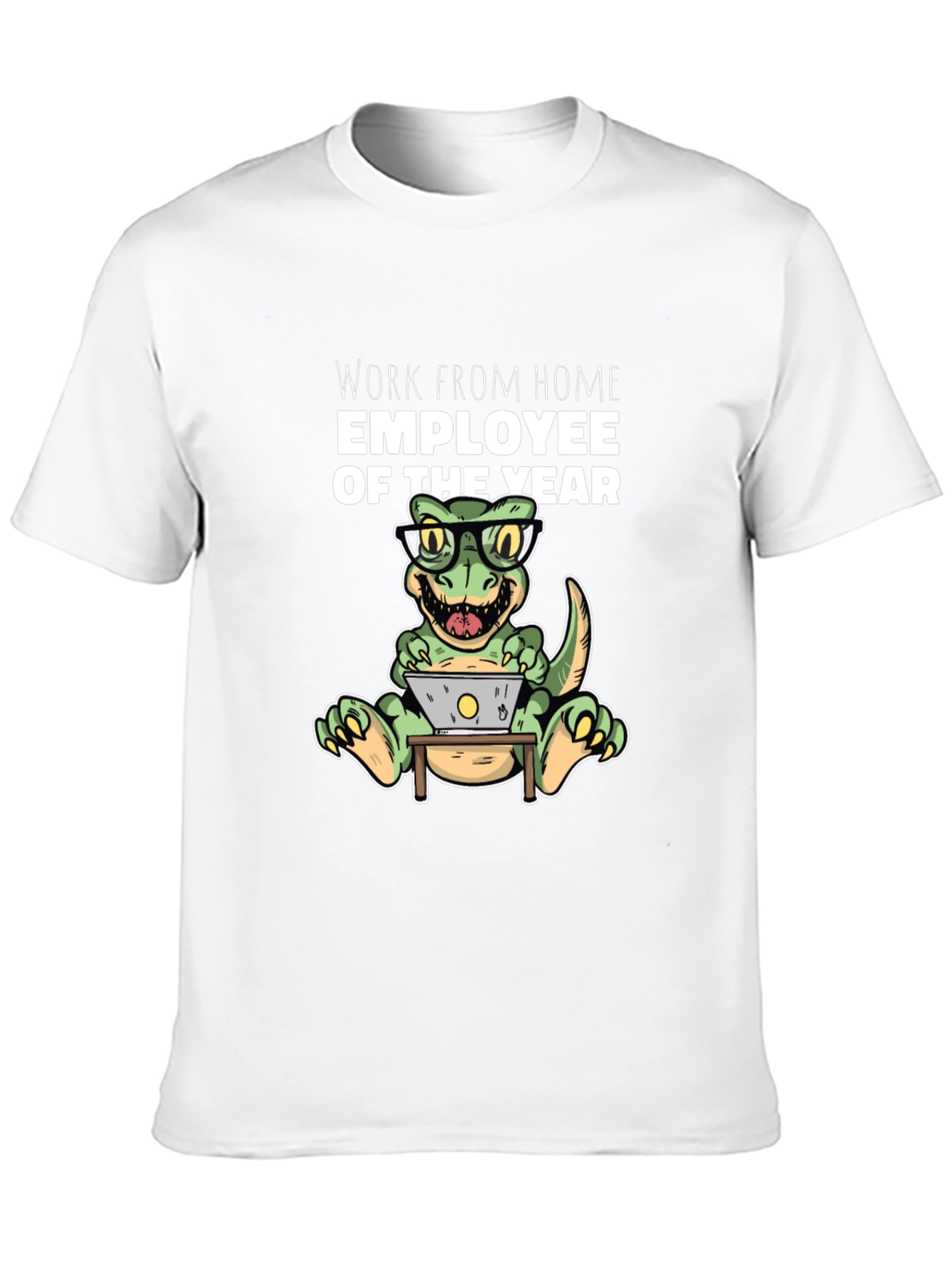 Camiseta Hombre Work From Home Dinosaur