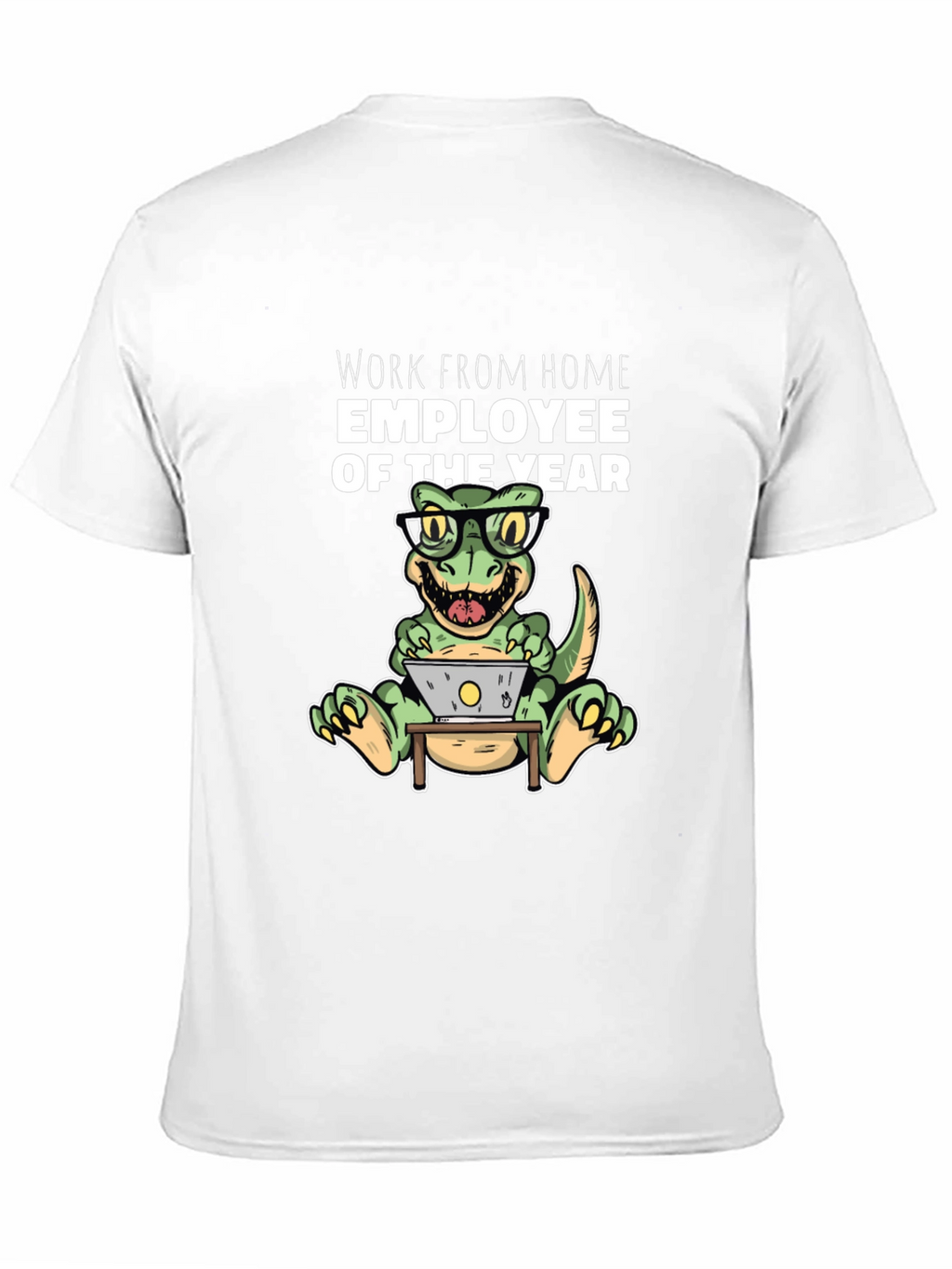 Camiseta Hombre Work From Home Dinosaur