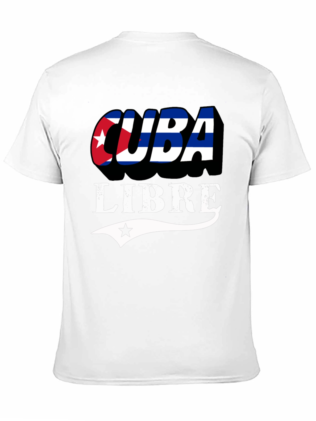 Camiseta Cuba Libre con Diseño de Bandera Cubana