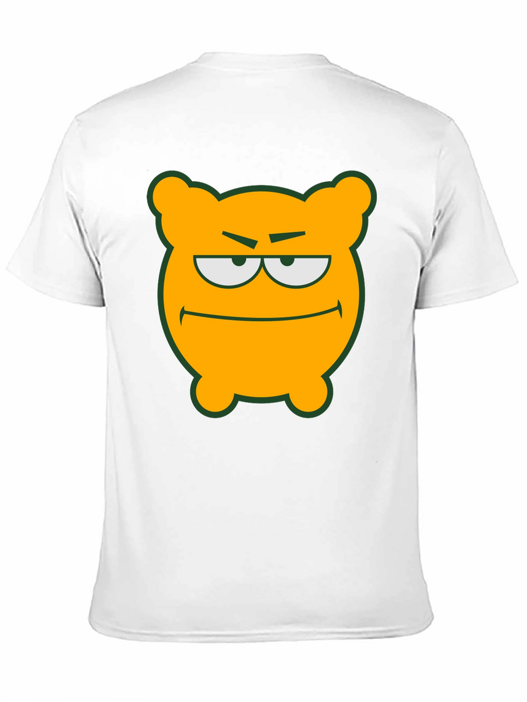 Camiseta Negra con Diseño de Oso Naranja