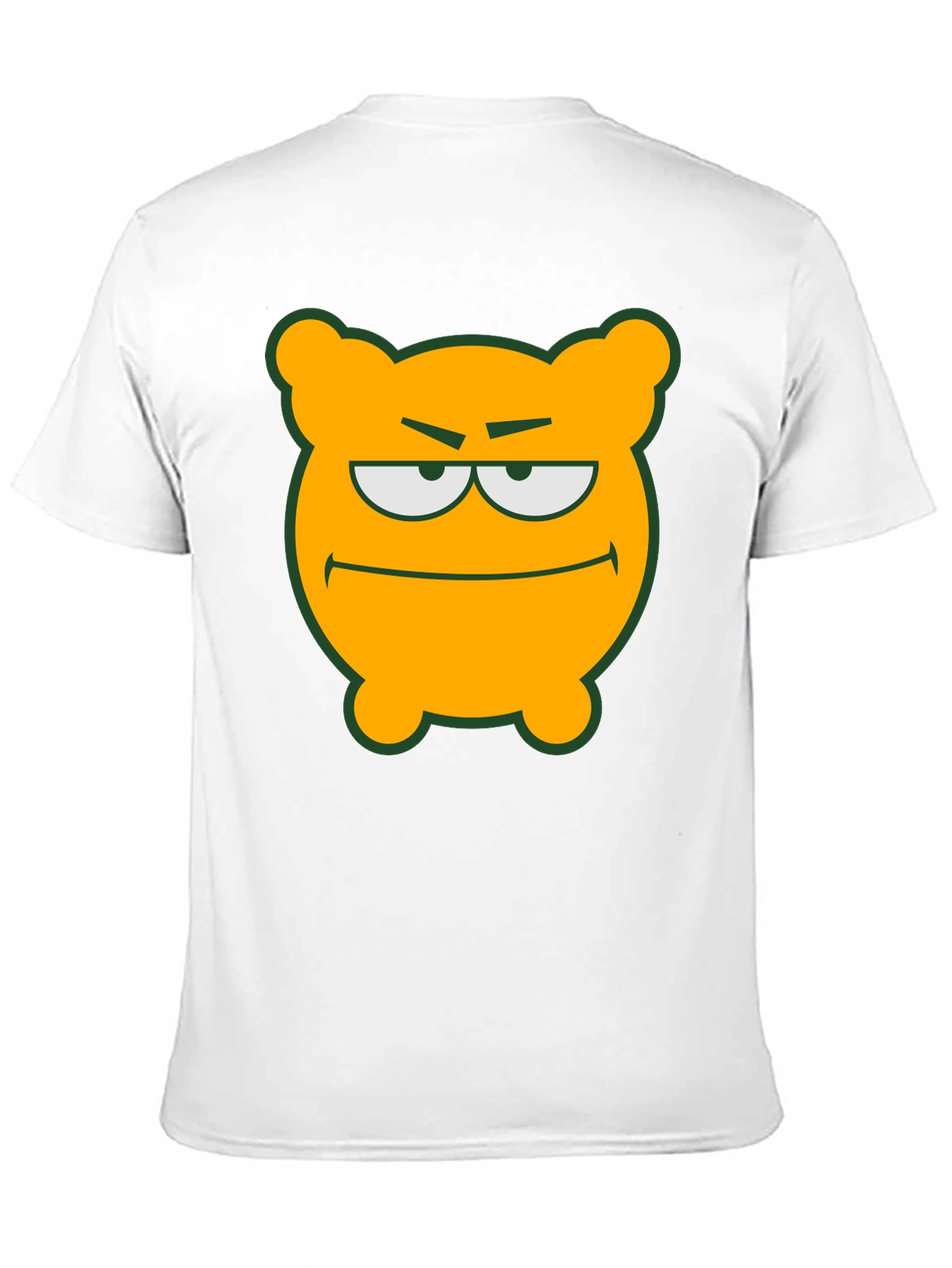 Camiseta Negra con Diseño de Oso Naranja