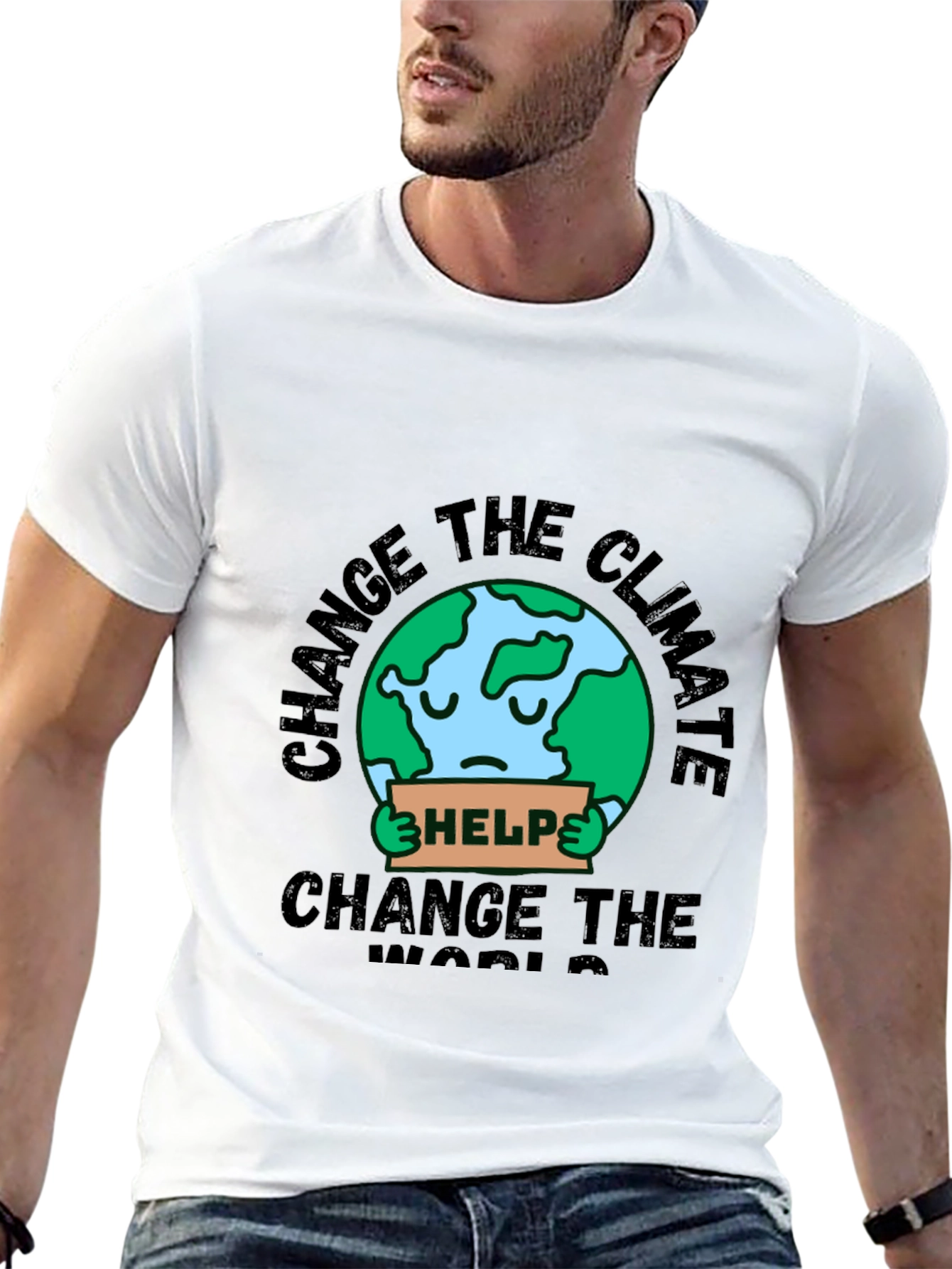 Camiseta Negra - Change the Climate Change the World