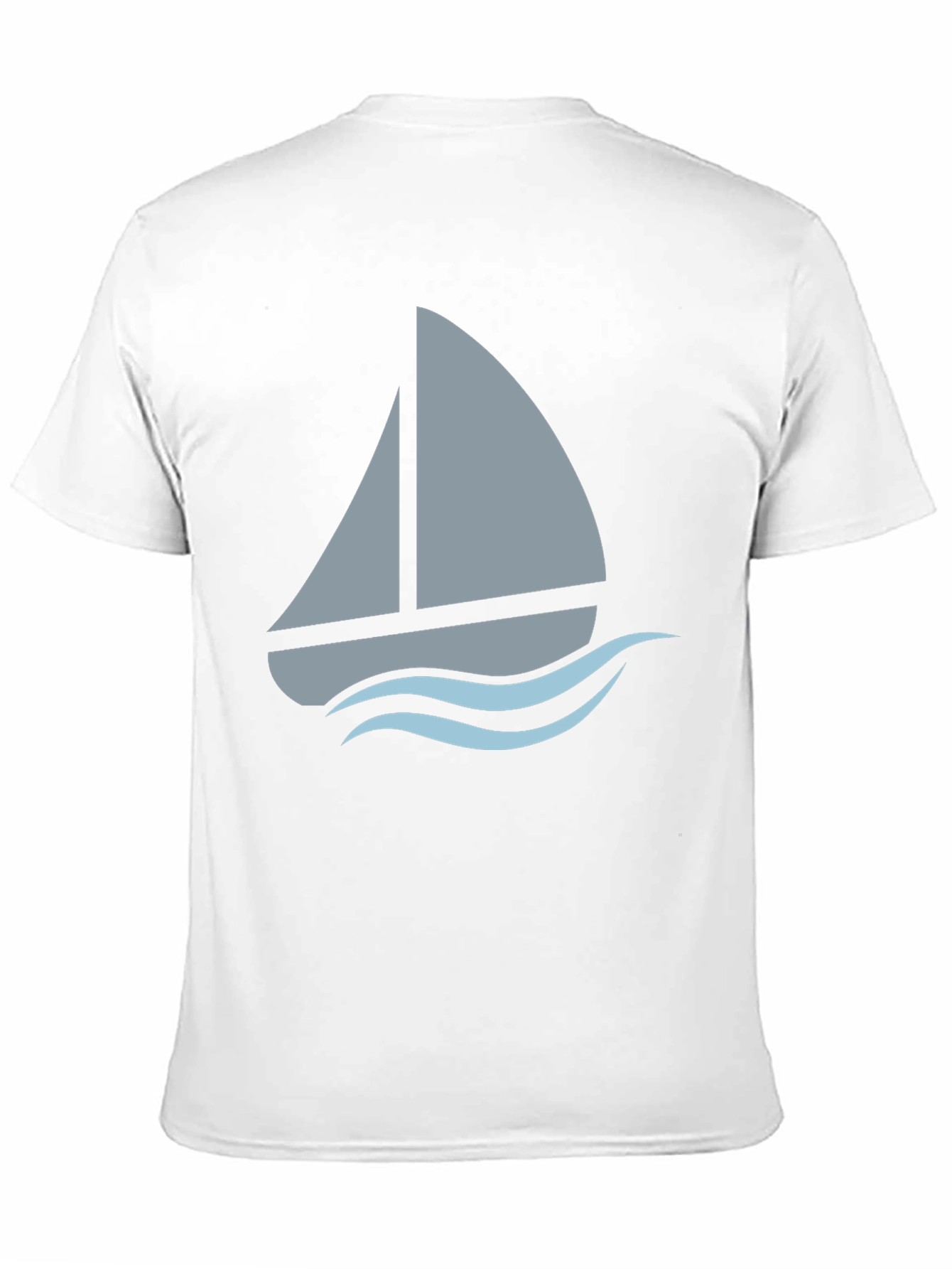 Camiseta Negra con Diseño de Barco a Vela