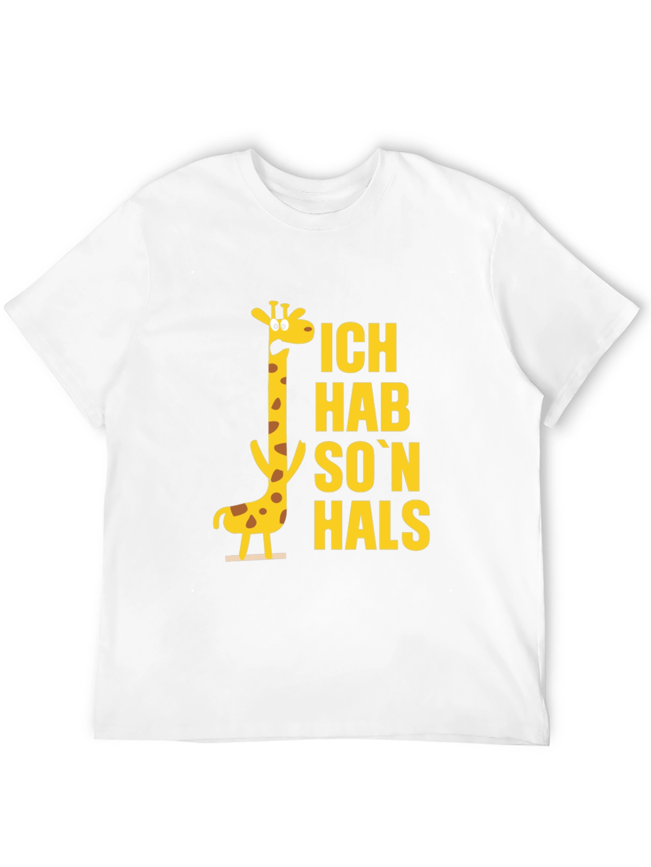 Camiseta Negra con Diseño de Jirafa y Texto