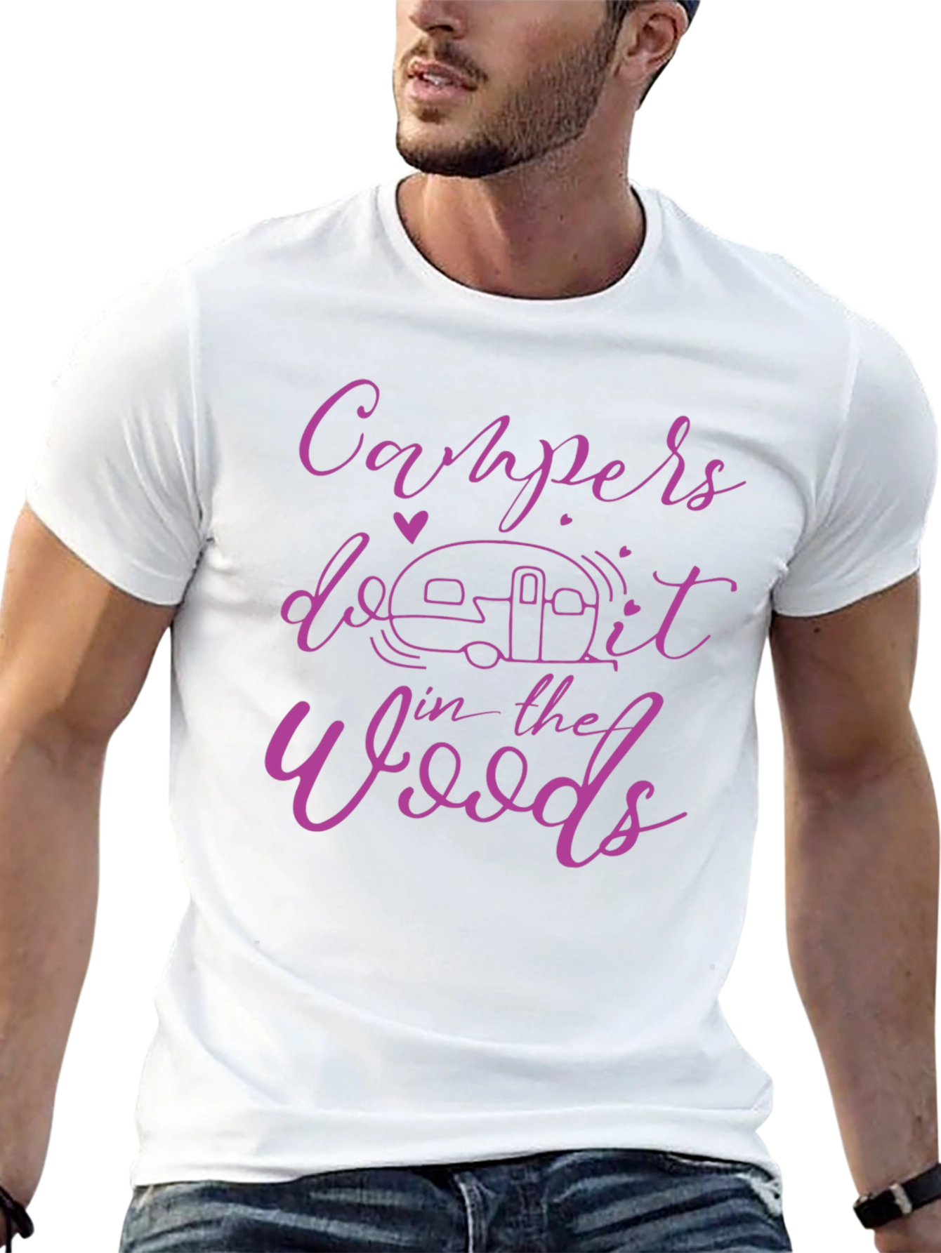 Camiseta Negra Campers Do It In The Woods
