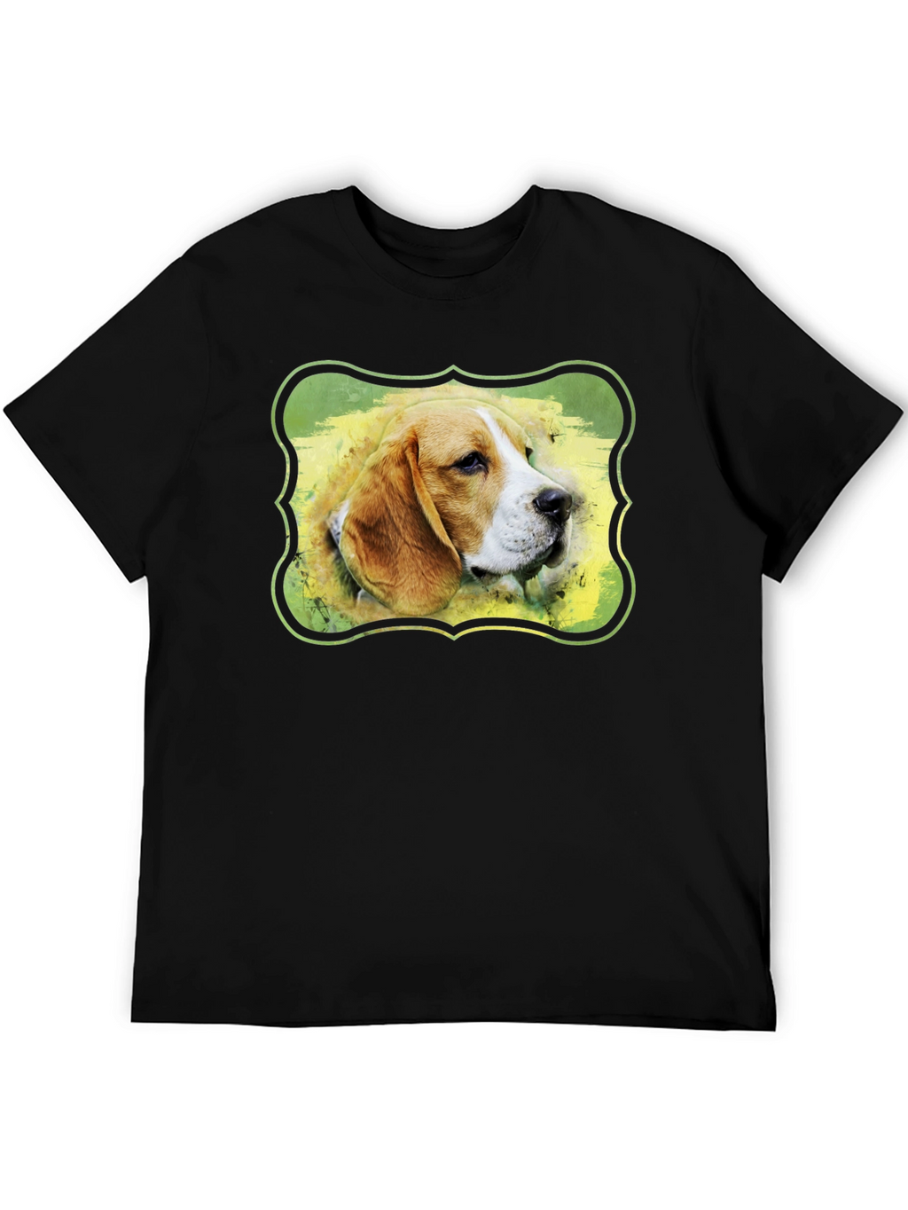 Camiseta Negra con Diseño de Beagle