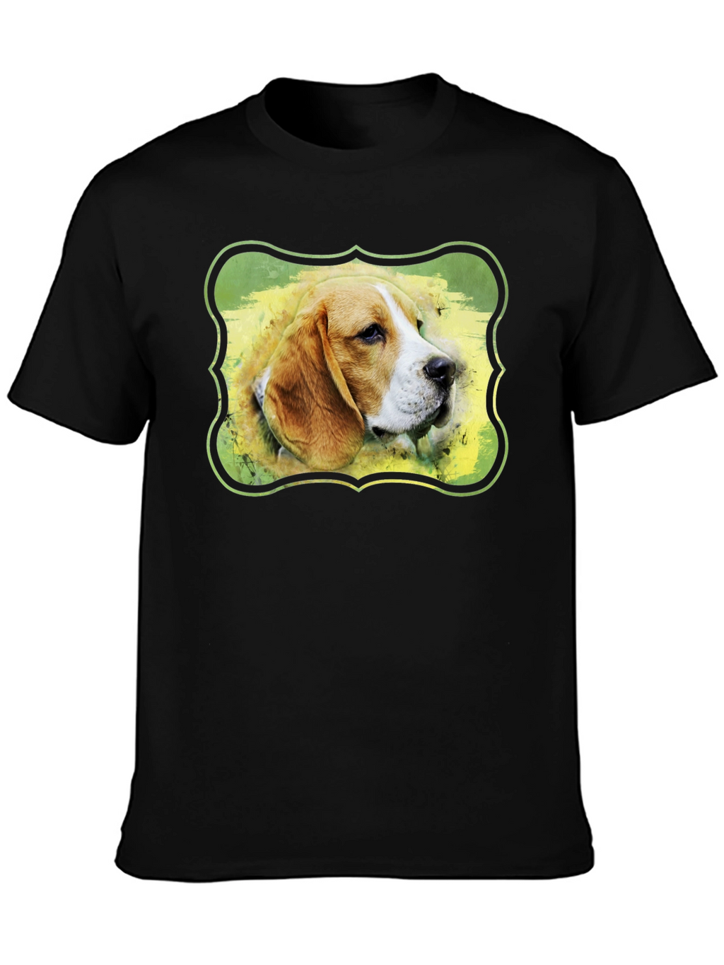 Camiseta Negra con Diseño de Beagle