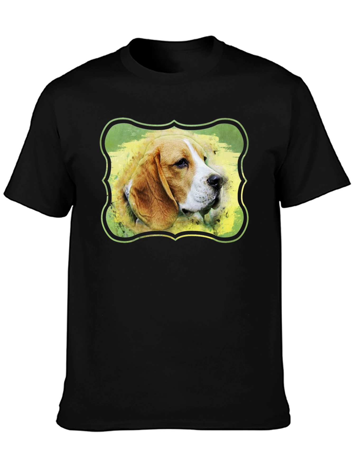 Camiseta Negra con Diseño de Beagle