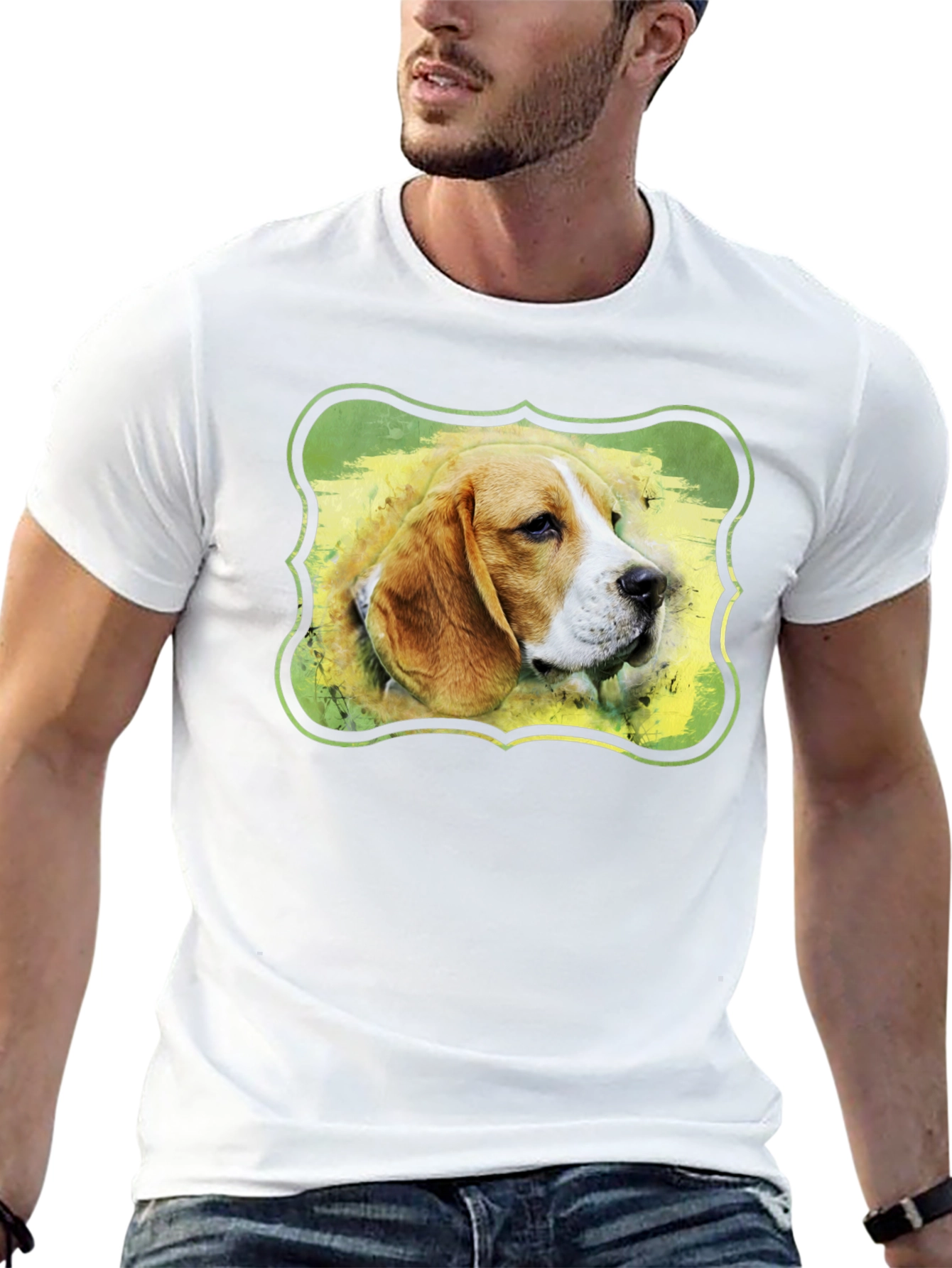 Camiseta Negra con Diseño de Beagle