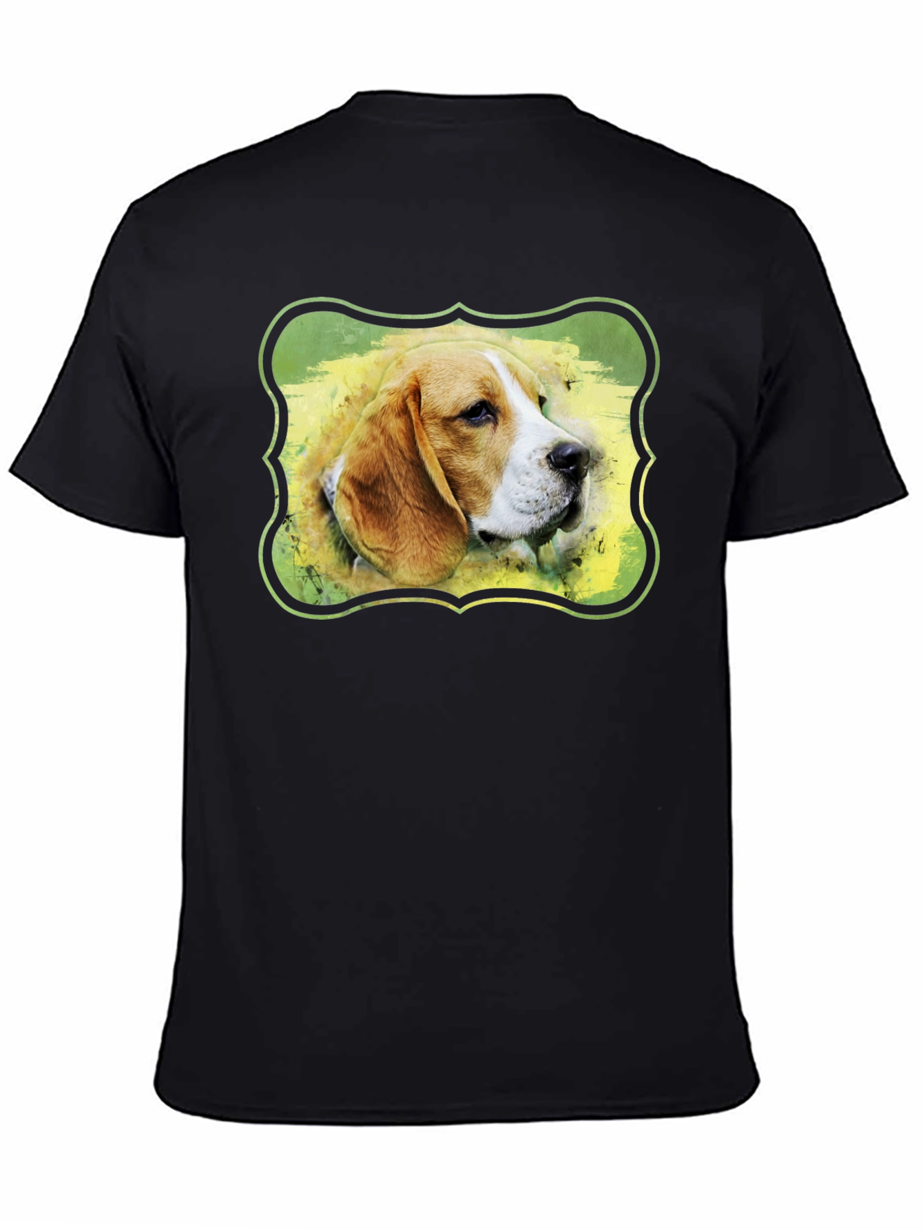 Camiseta Negra con Diseño de Beagle