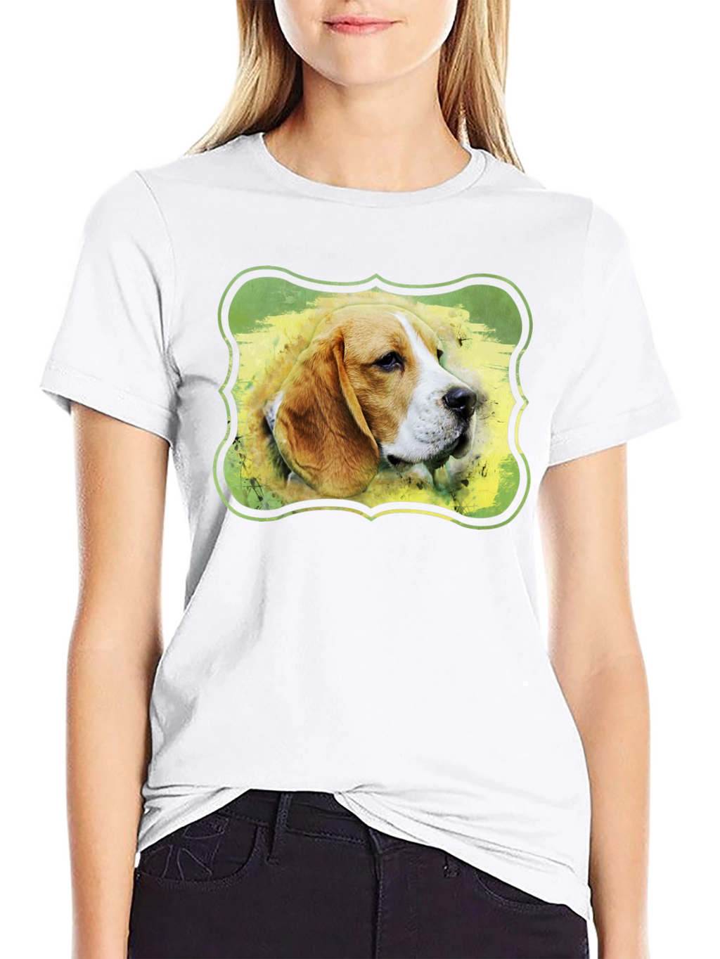 Camiseta Negra con Diseño de Beagle