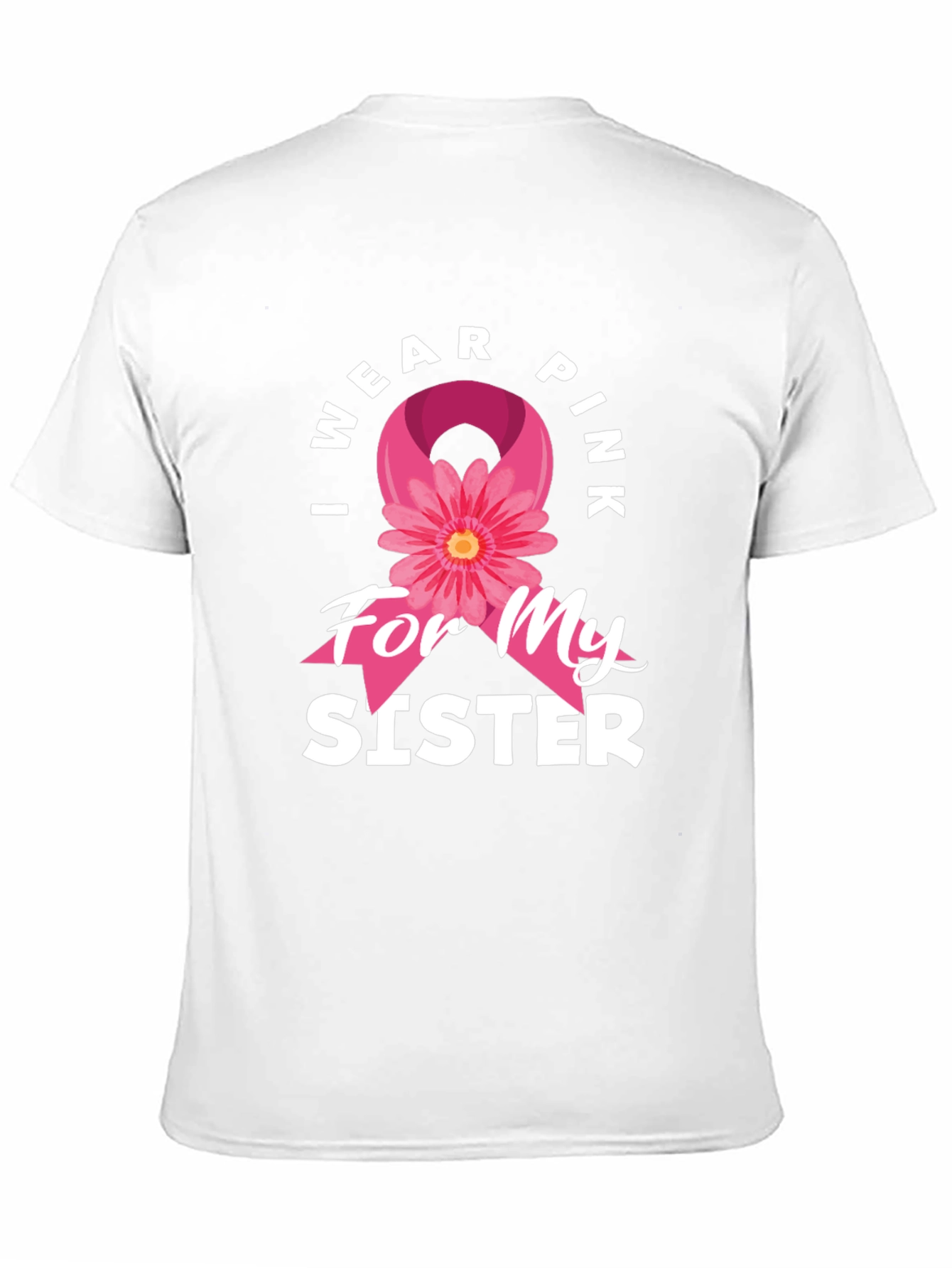 Camiseta Con Cinta Rosa: Apoyo a Mi Hermana