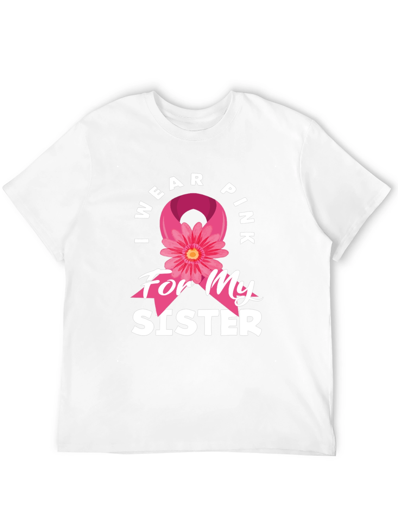 Camiseta Con Cinta Rosa: Apoyo a Mi Hermana