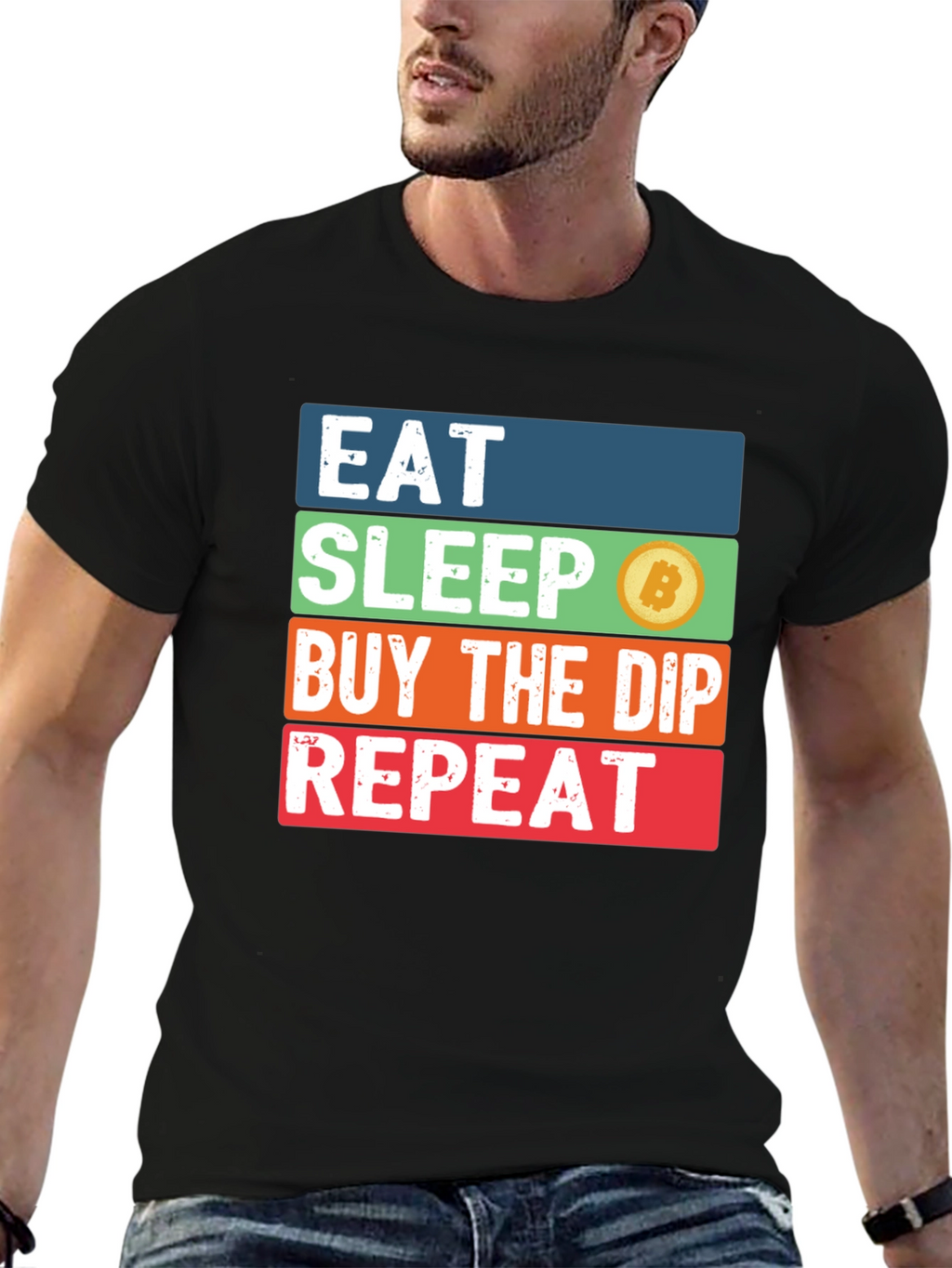 Camiseta Bitcoin: Come Duerme Invierte Repite