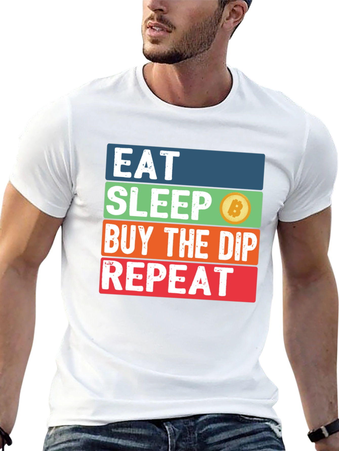 Camiseta Bitcoin: Come Duerme Invierte Repite