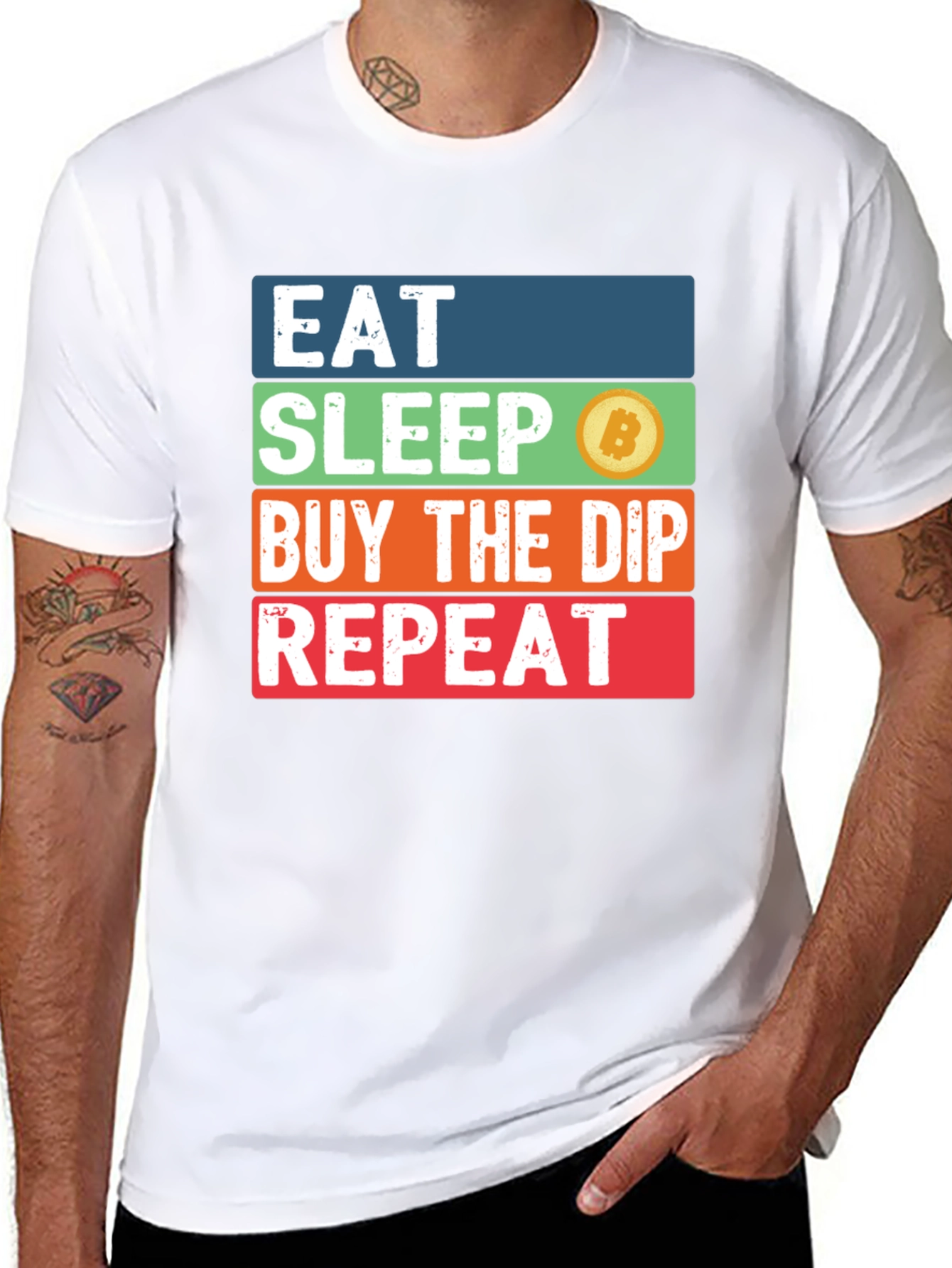 Camiseta Bitcoin: Come Duerme Invierte Repite