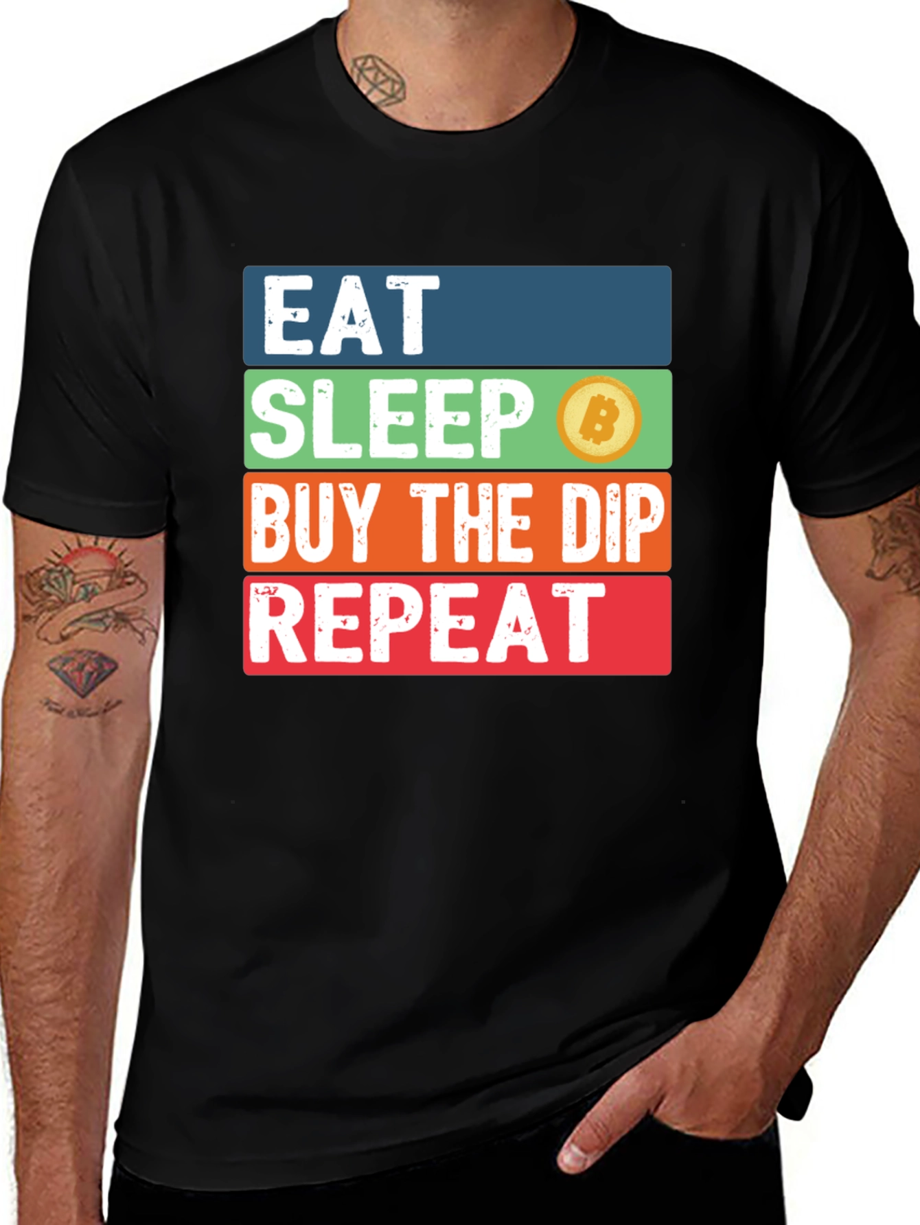 Camiseta Bitcoin: Come Duerme Invierte Repite