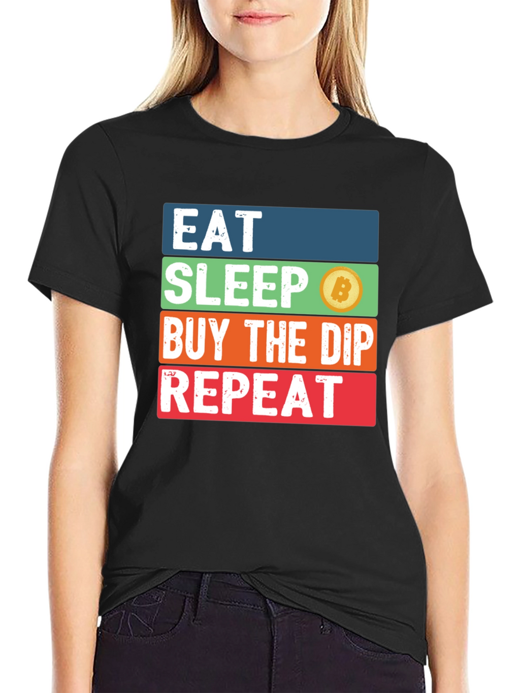 Camiseta Bitcoin: Come Duerme Invierte Repite