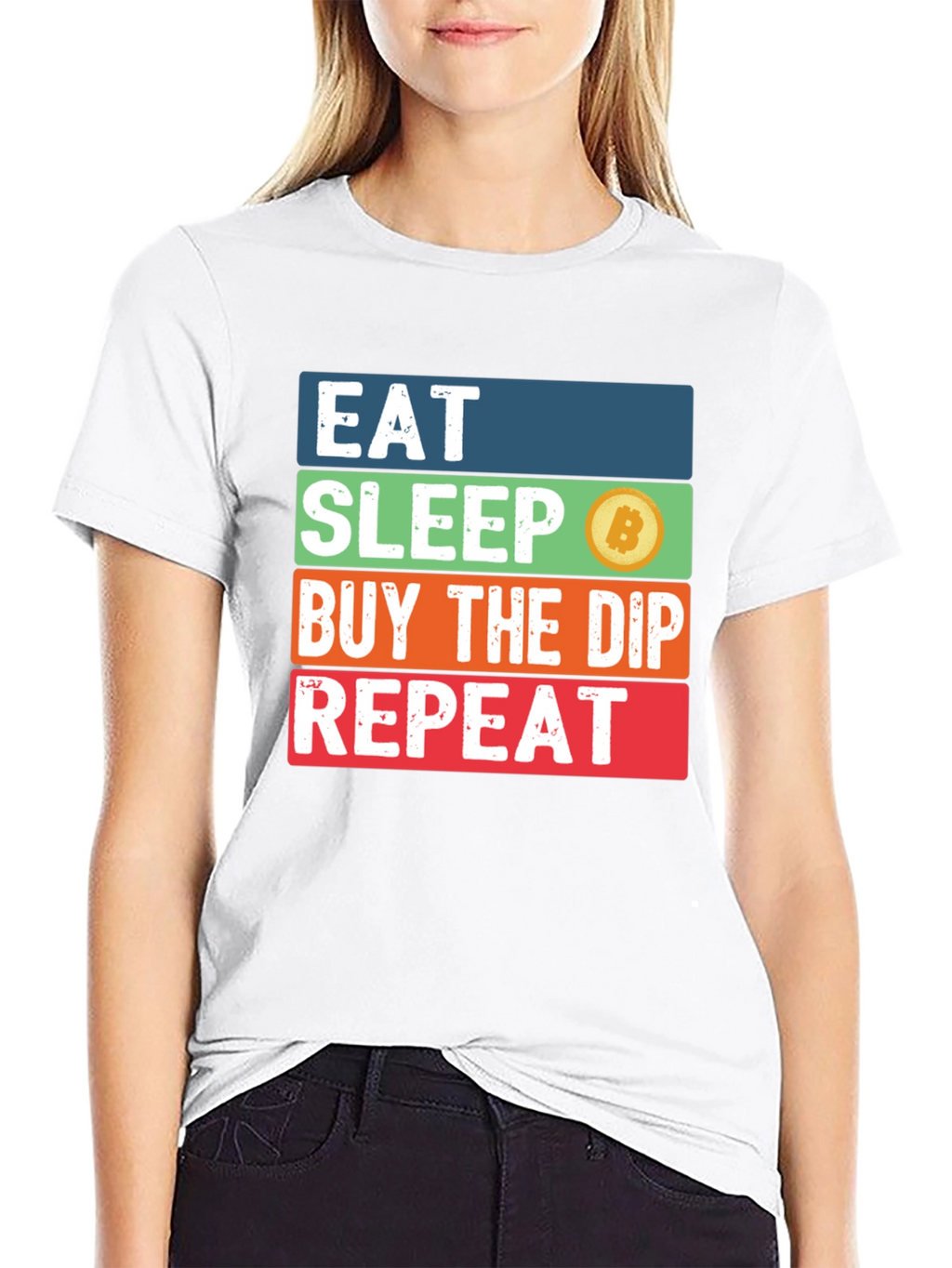 Camiseta Bitcoin: Come Duerme Invierte Repite