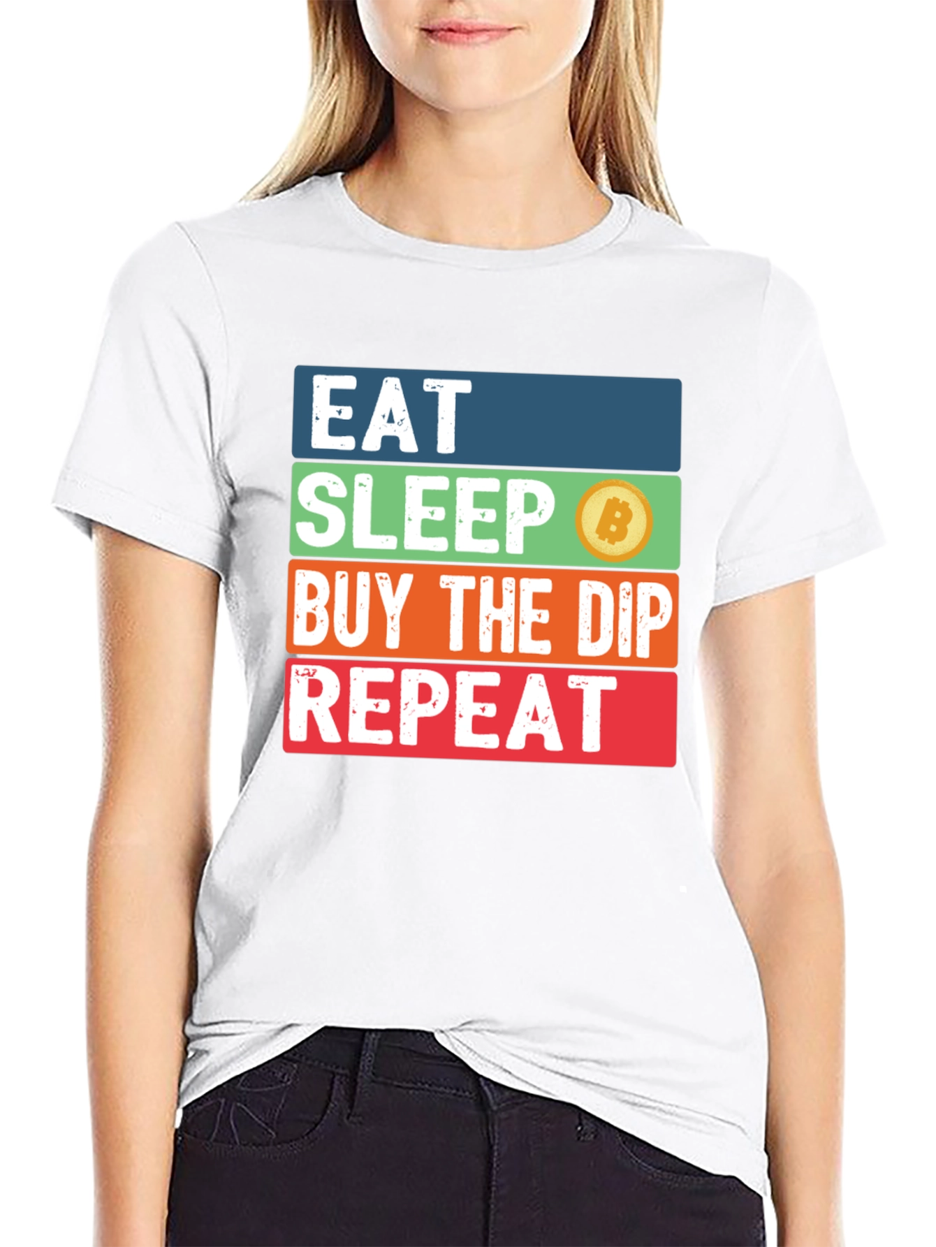 Camiseta Bitcoin: Come Duerme Invierte Repite