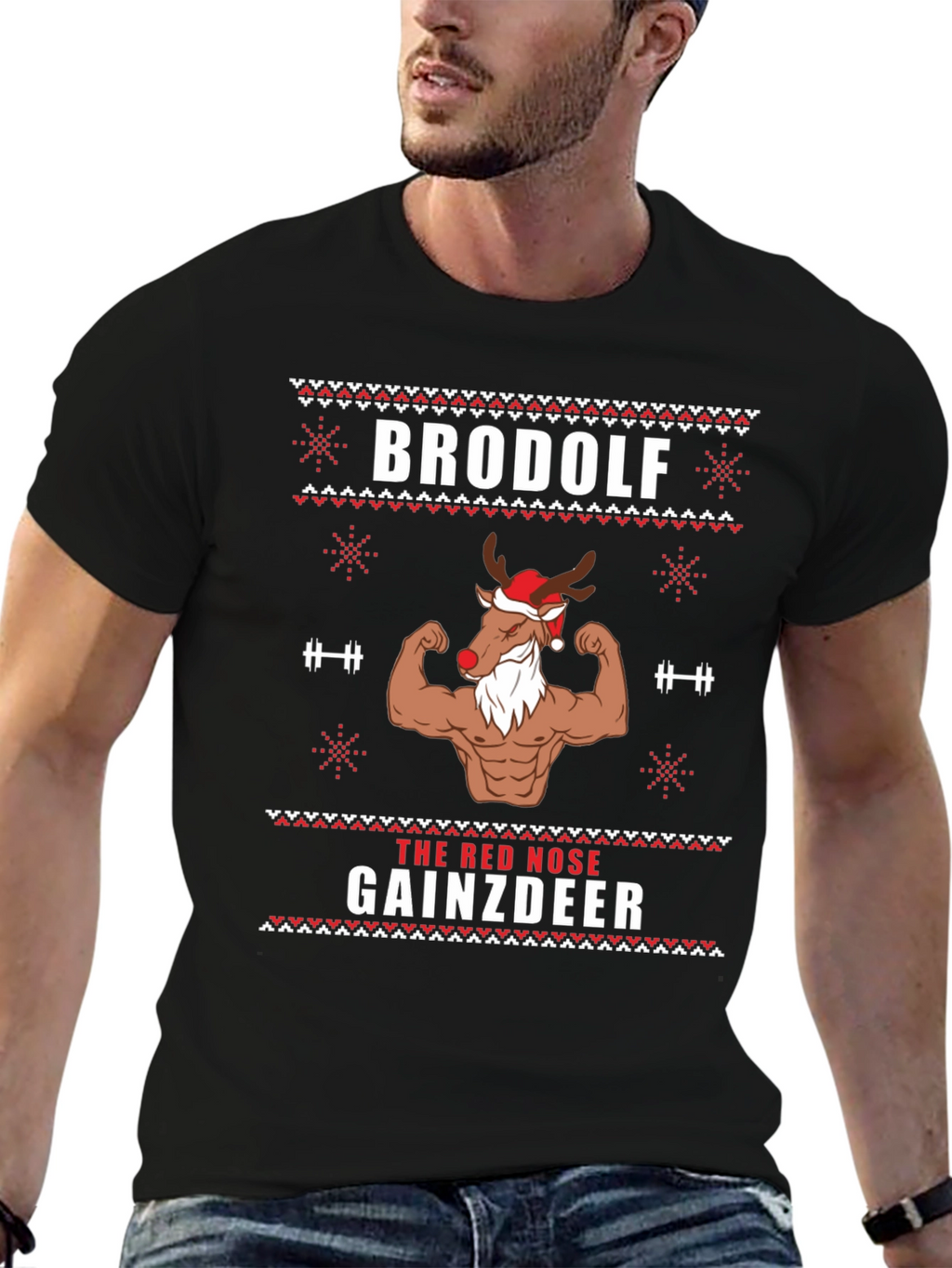 Camiseta Navideña Brodolf Gainzdeer